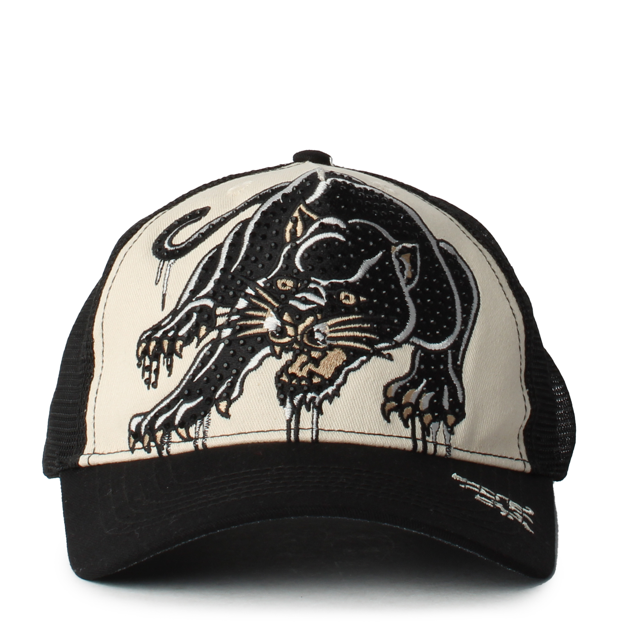 Rhinestone Panther Trucker Hat