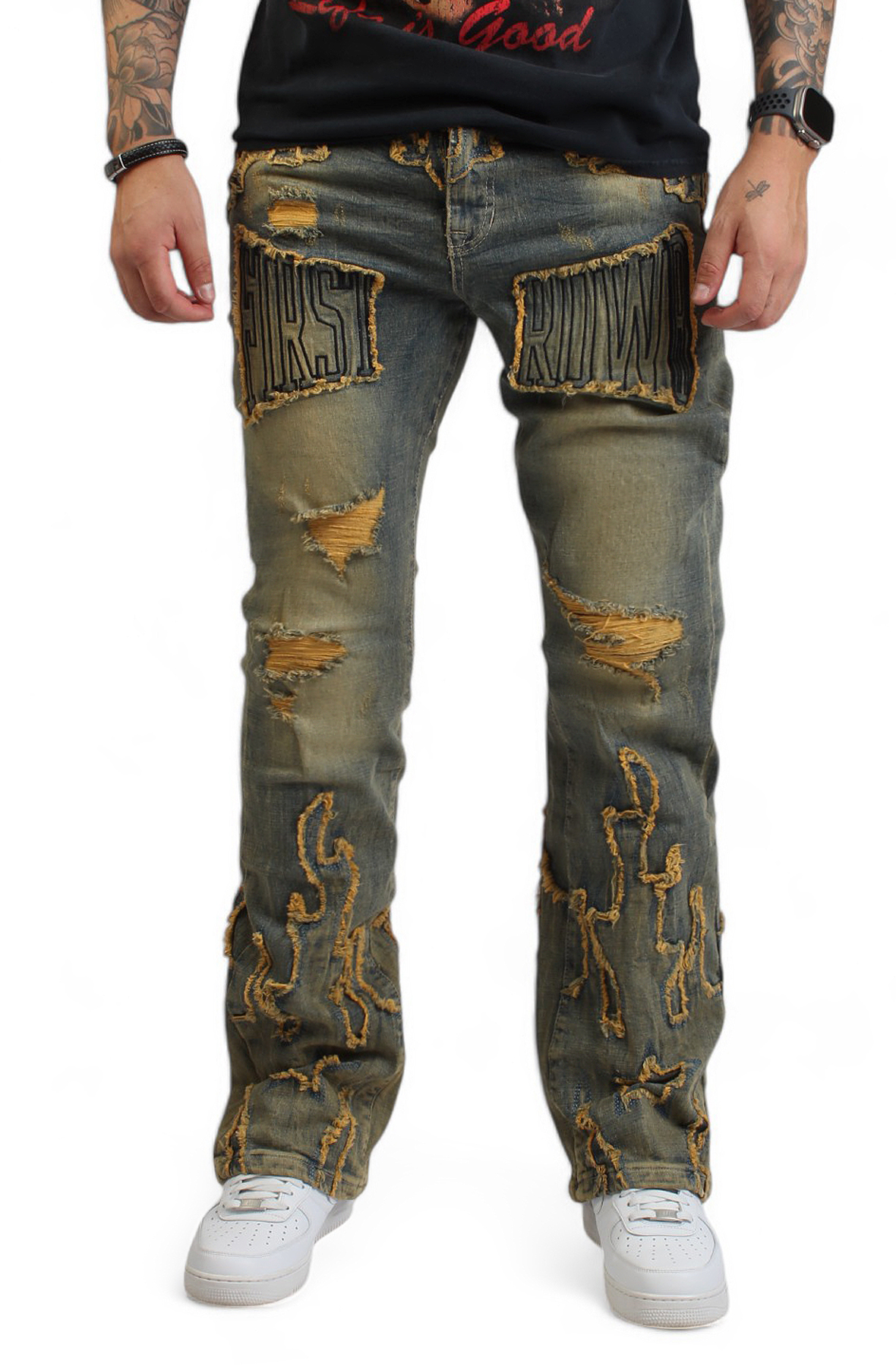 Western Stacked Jean