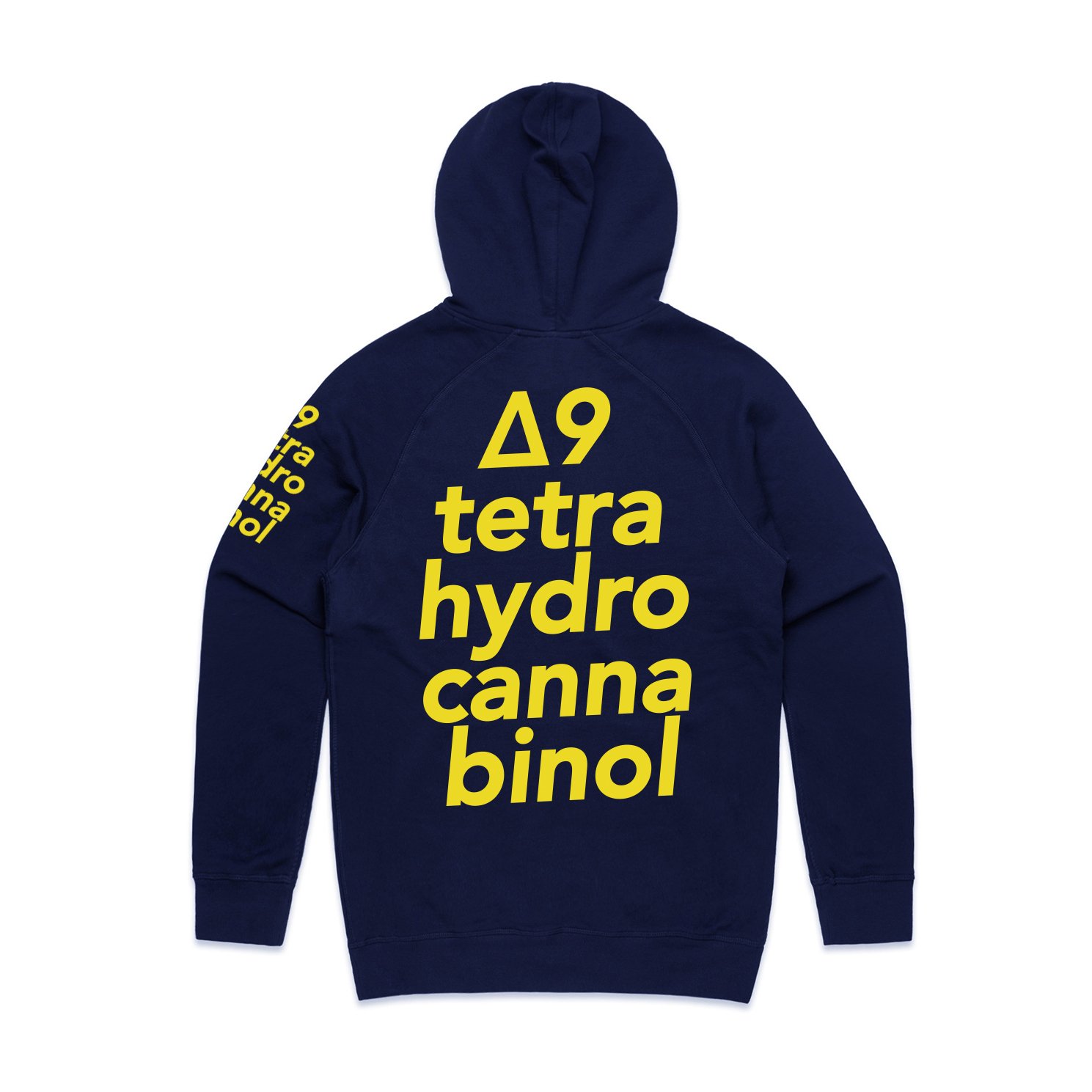 Delta 9 Zip Up Hoodie - Navy & Yellow