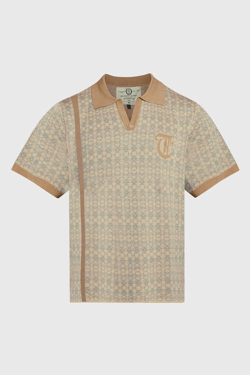 Racket Club Buttonless Crochet Polo