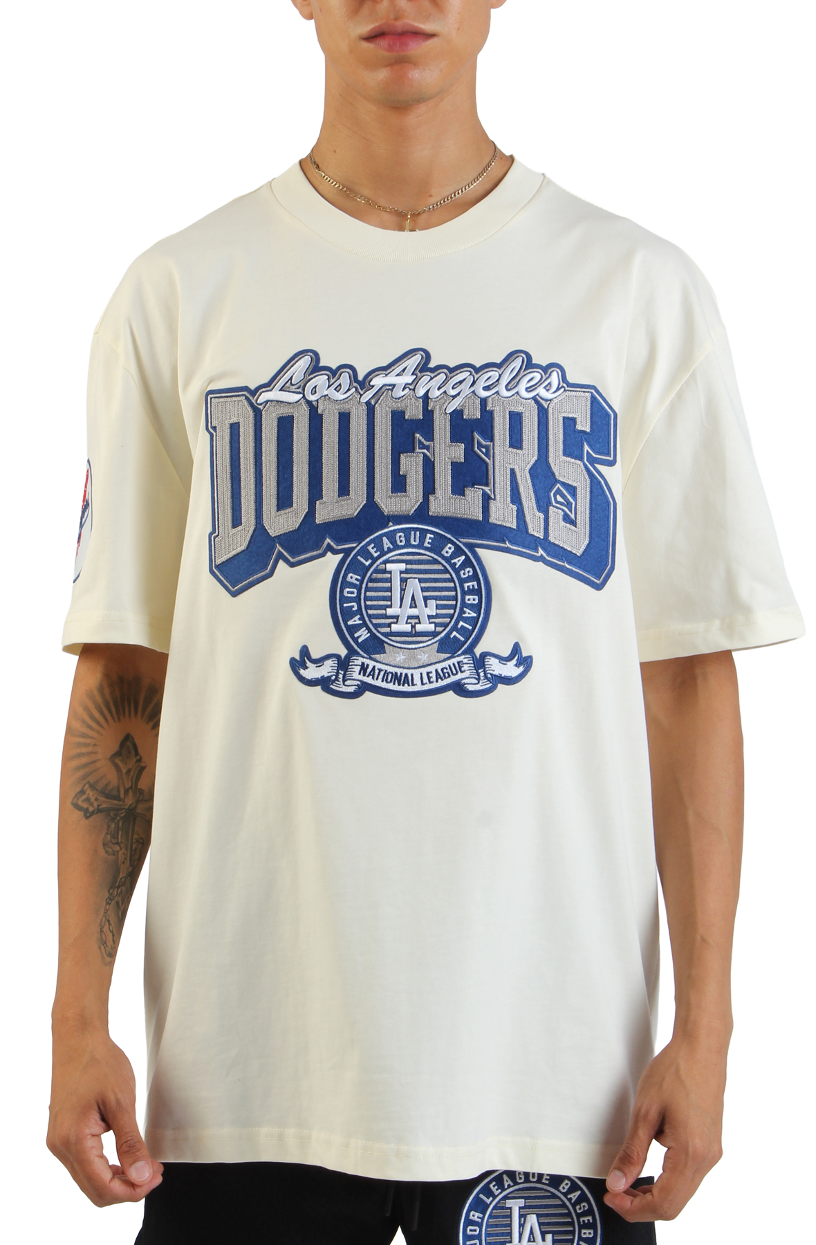 MLB Los Angeles Dodgers Team Badge Drop Shoulder T-Shirt