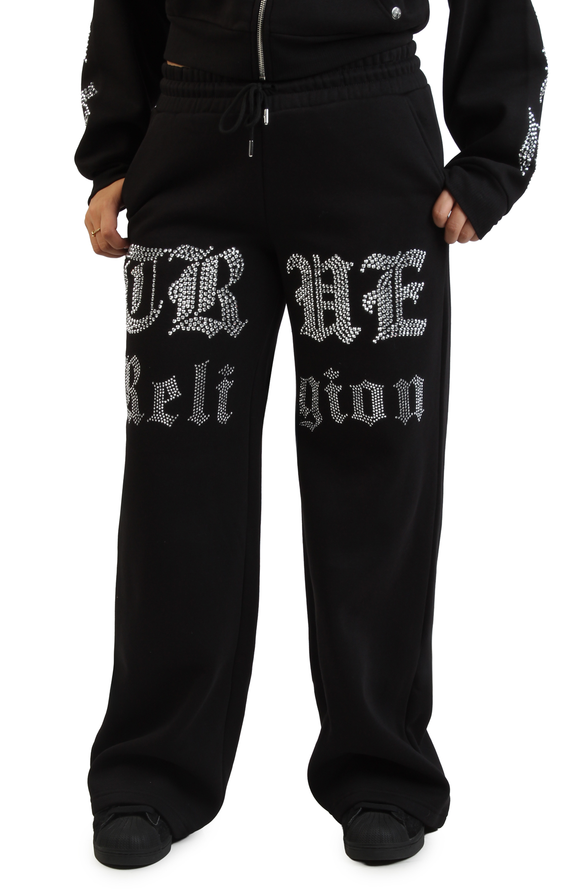 Crystal Script Wide Leg Sweatpant