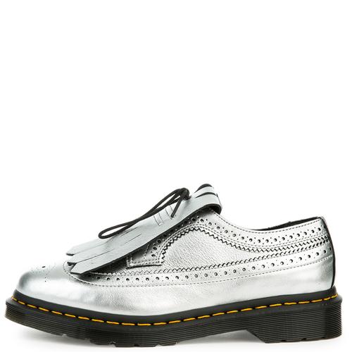 DR. MARTENS Women s 3989 Kiltie Metallic Silver Oxford R22780040 Karmaloop