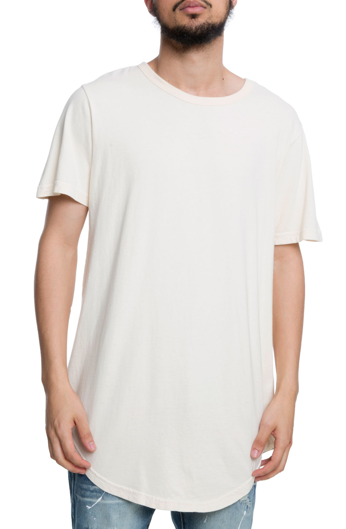 The CB Tall Scoop Tee in Off White