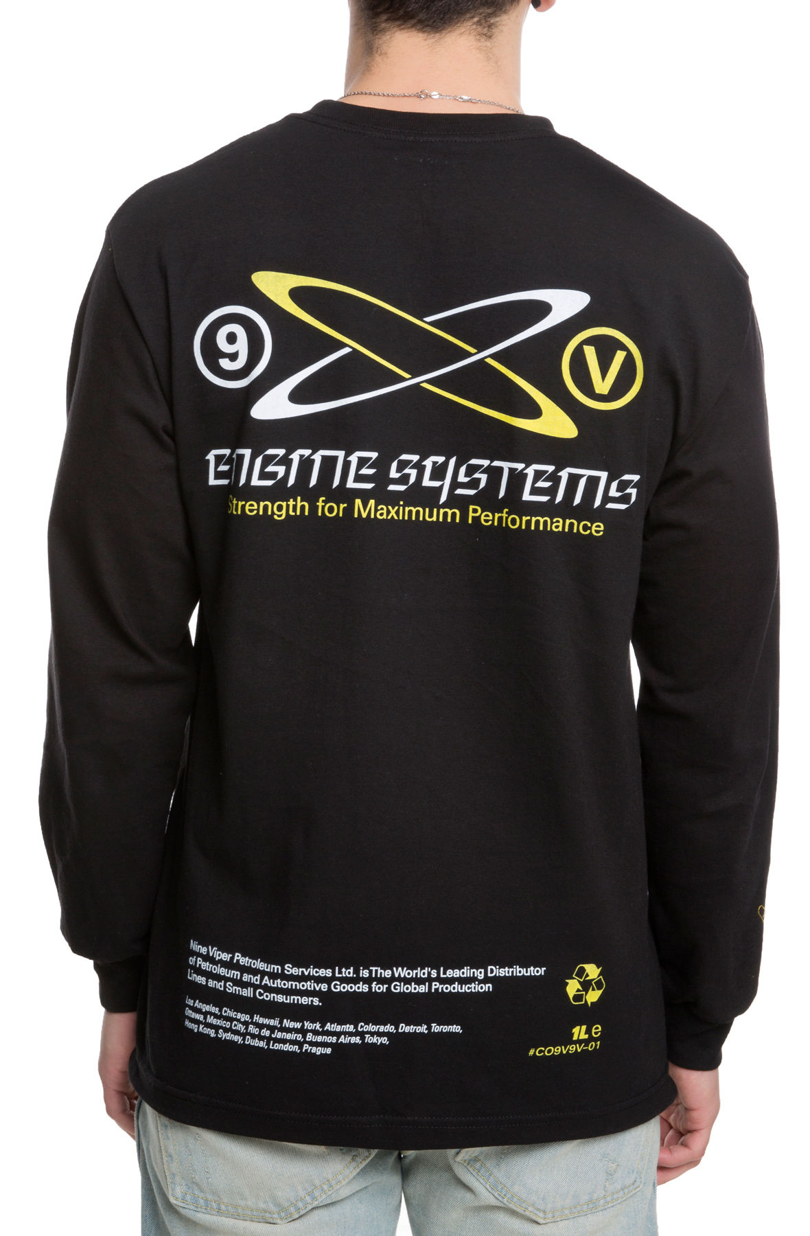 The Engine Systems Long Sleeve Tee in Black