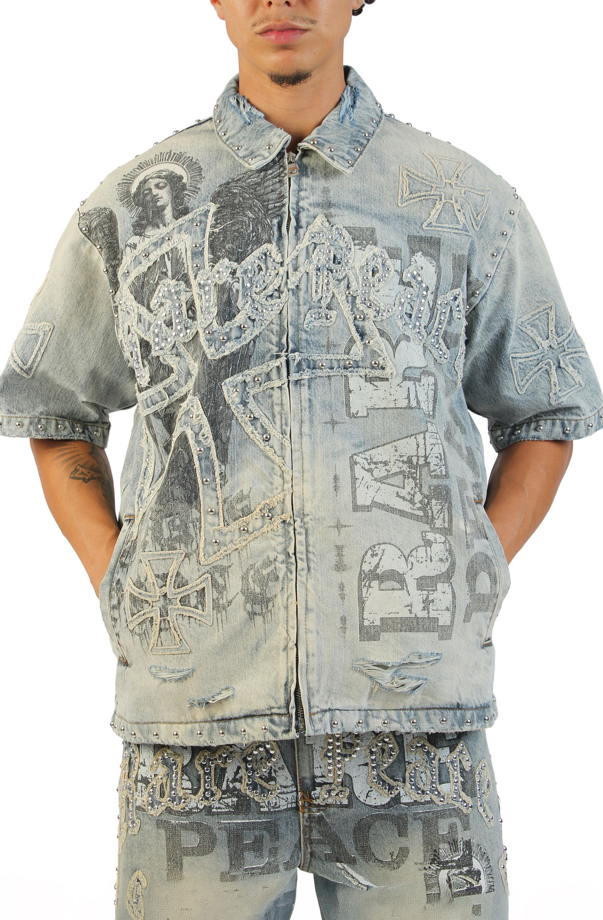 Denim Angel Zip Shirt