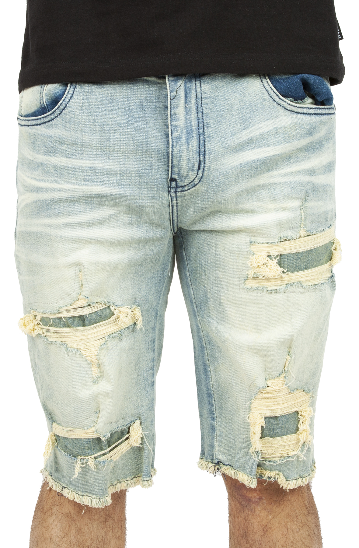 Cameo Ripped Denim Shorts