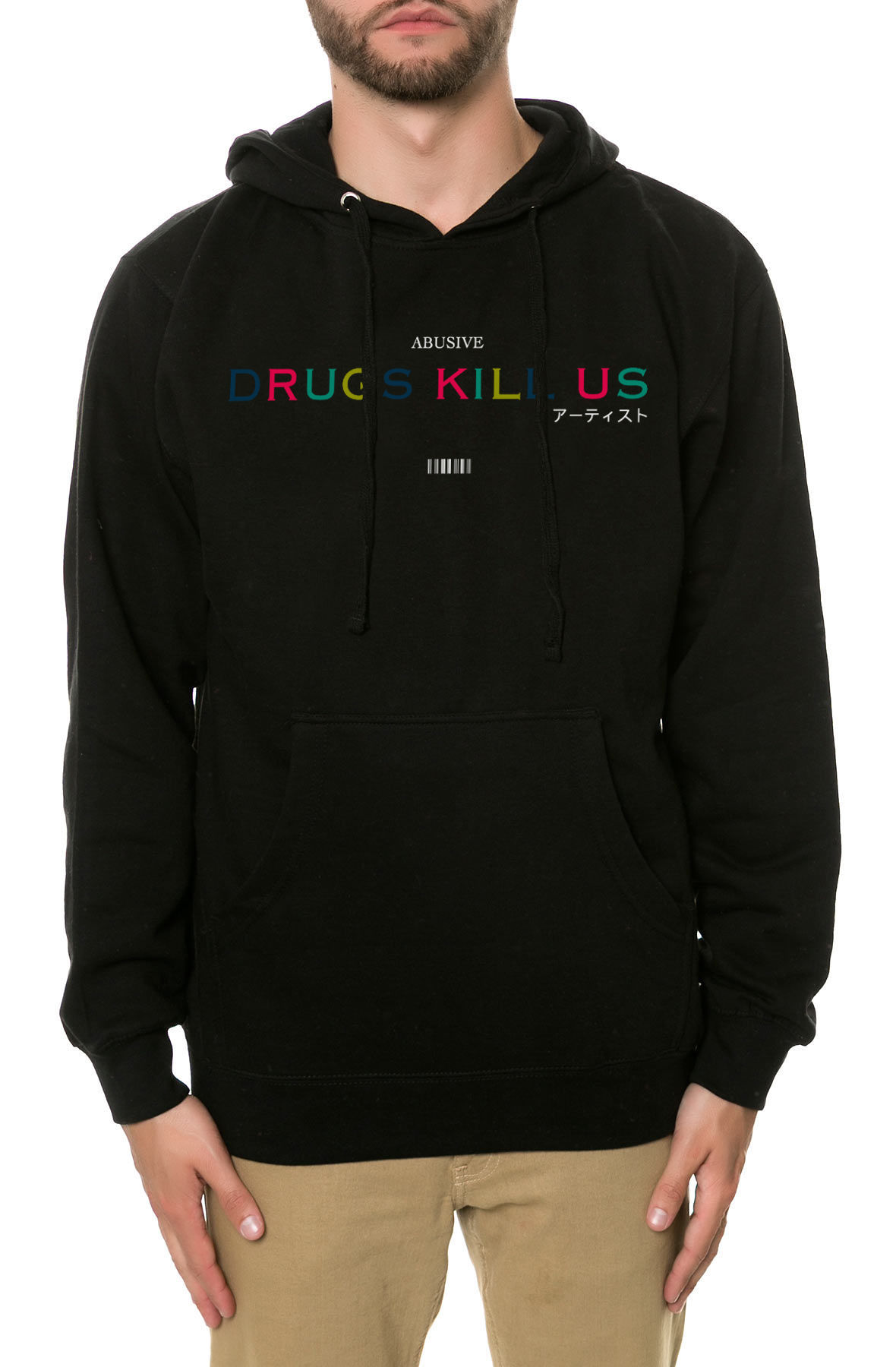 The Drugs Kill Us Hoodie in Black