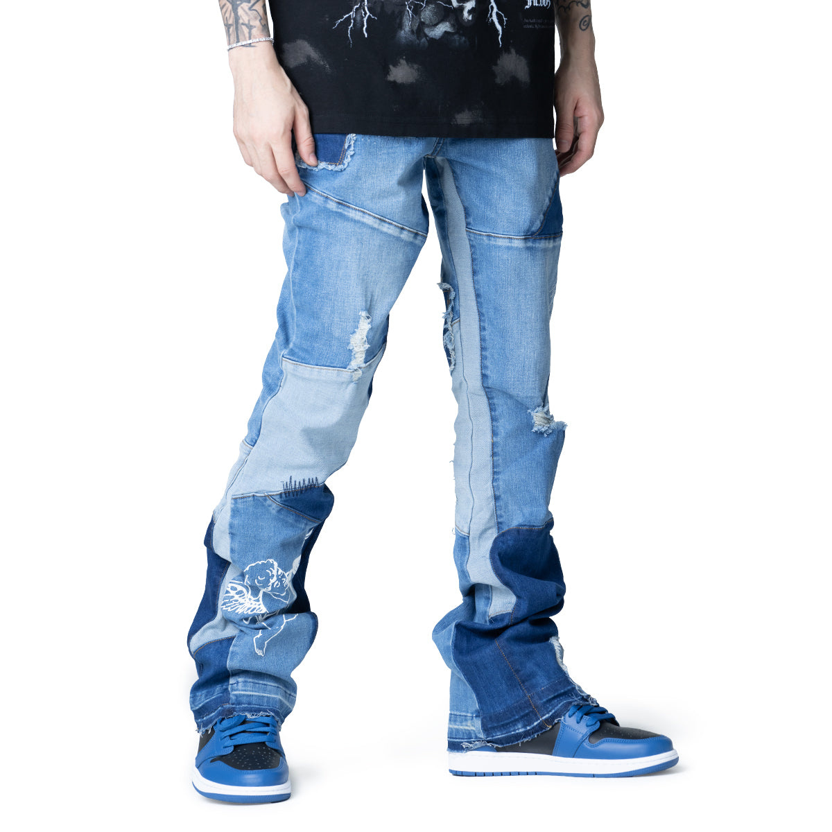 Thrash Stacked Denim Blue