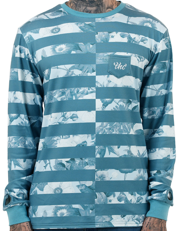 Flower Era Striped Pullover Crewneck