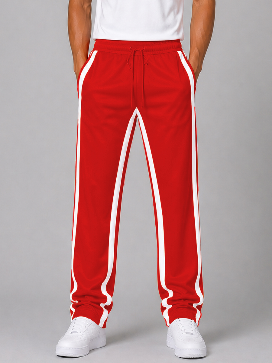 Dual Stripe Stacked Track Pants