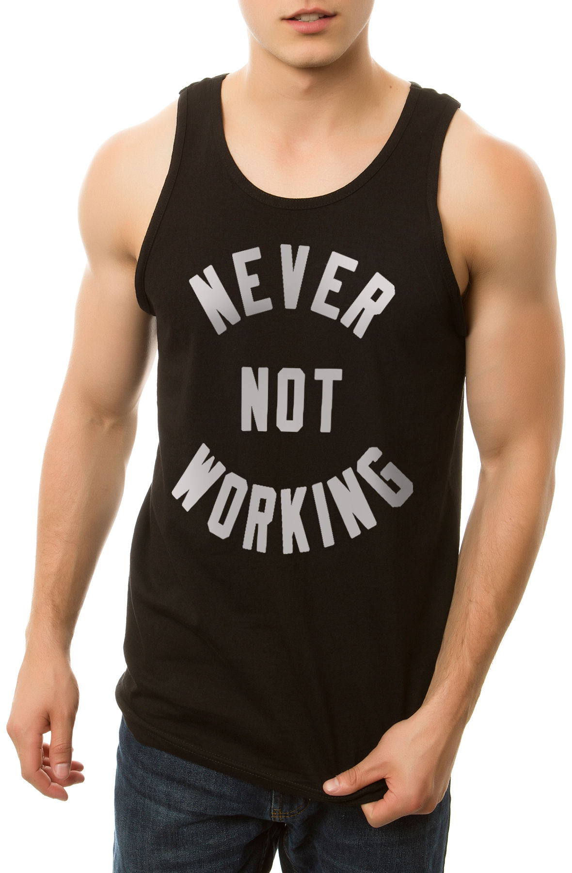 The Never Not Working Tank Top in Black