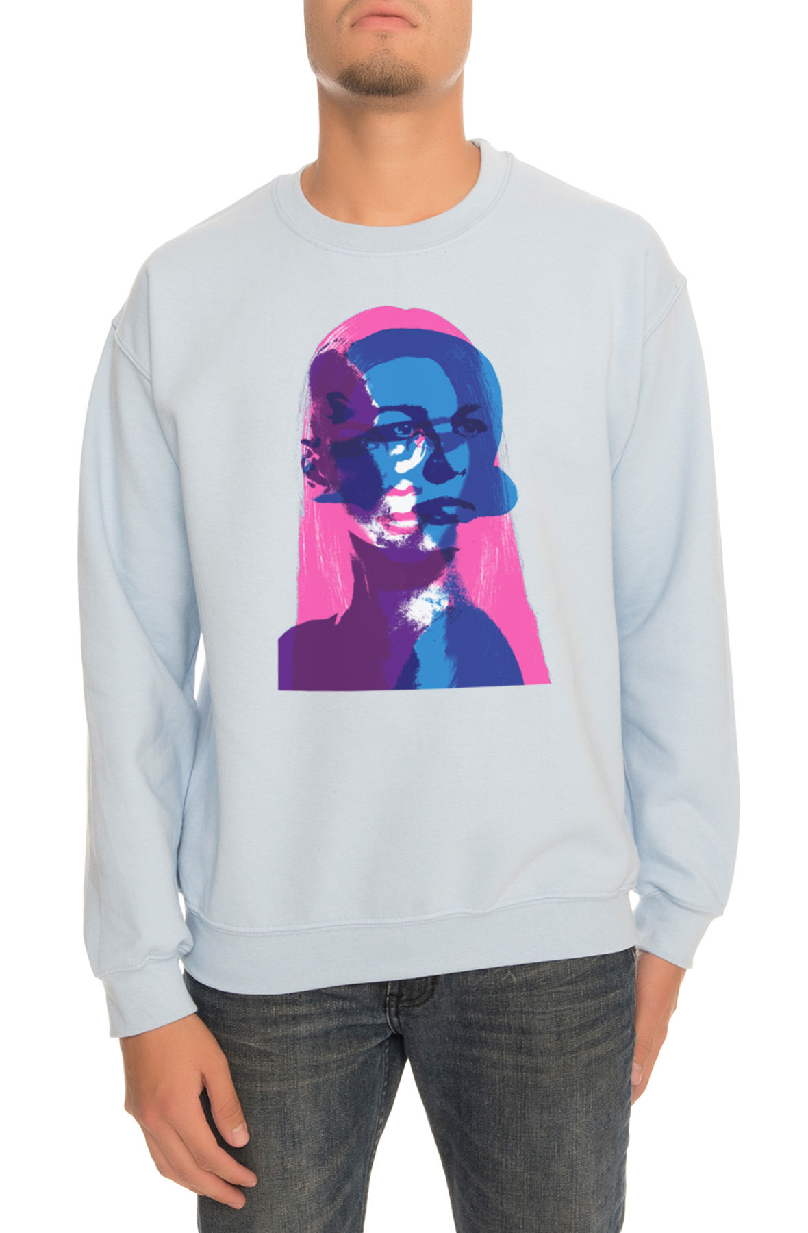 The Female Bonding Crewneck Sweatshirt in Light Blue