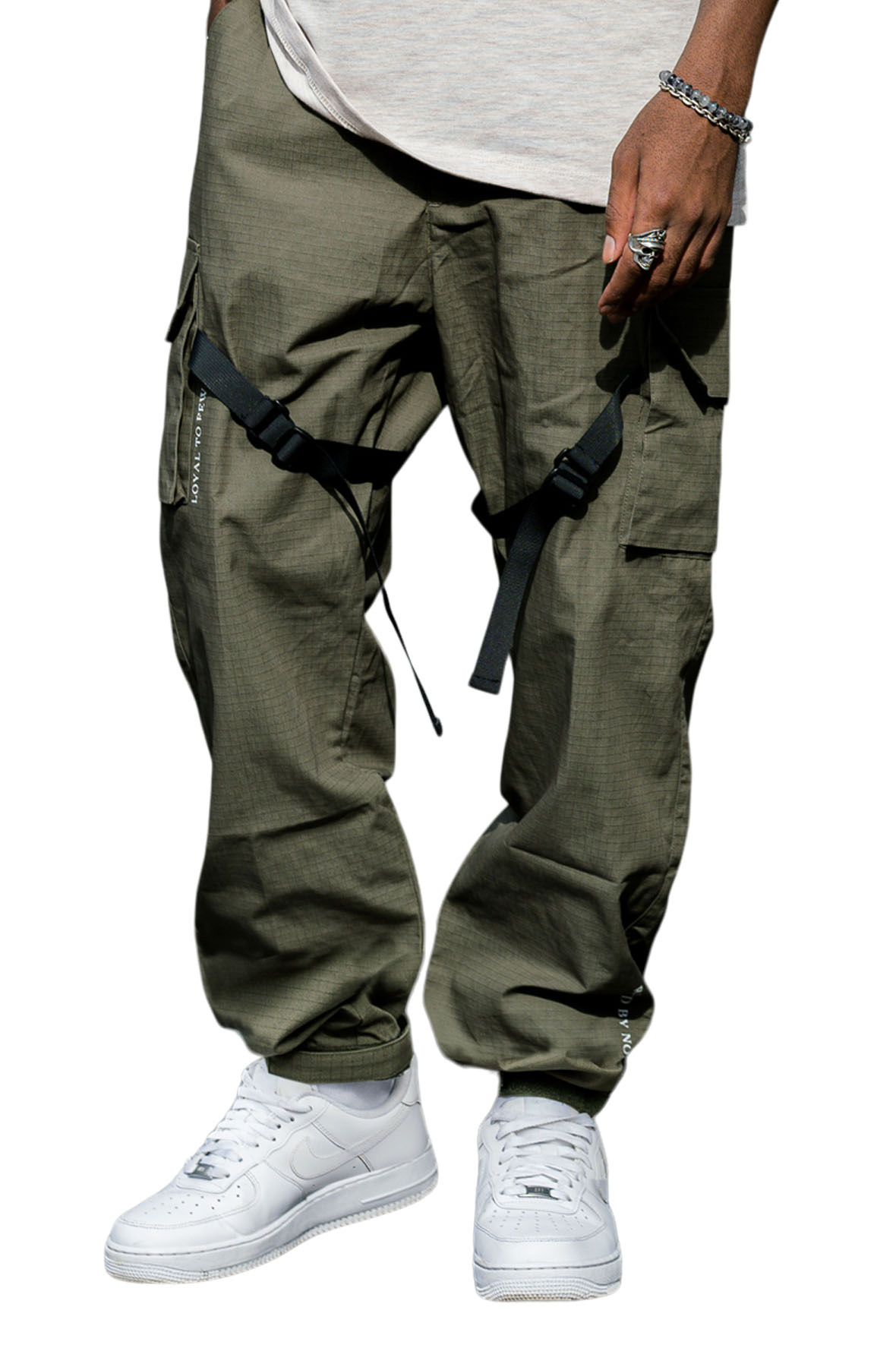 Men's Black Cargo Pants, Earlham Range