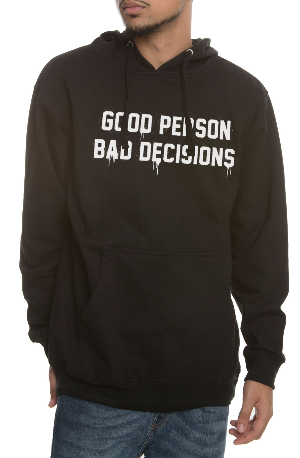 The Good Person Bad Decisions Hoodie in Black