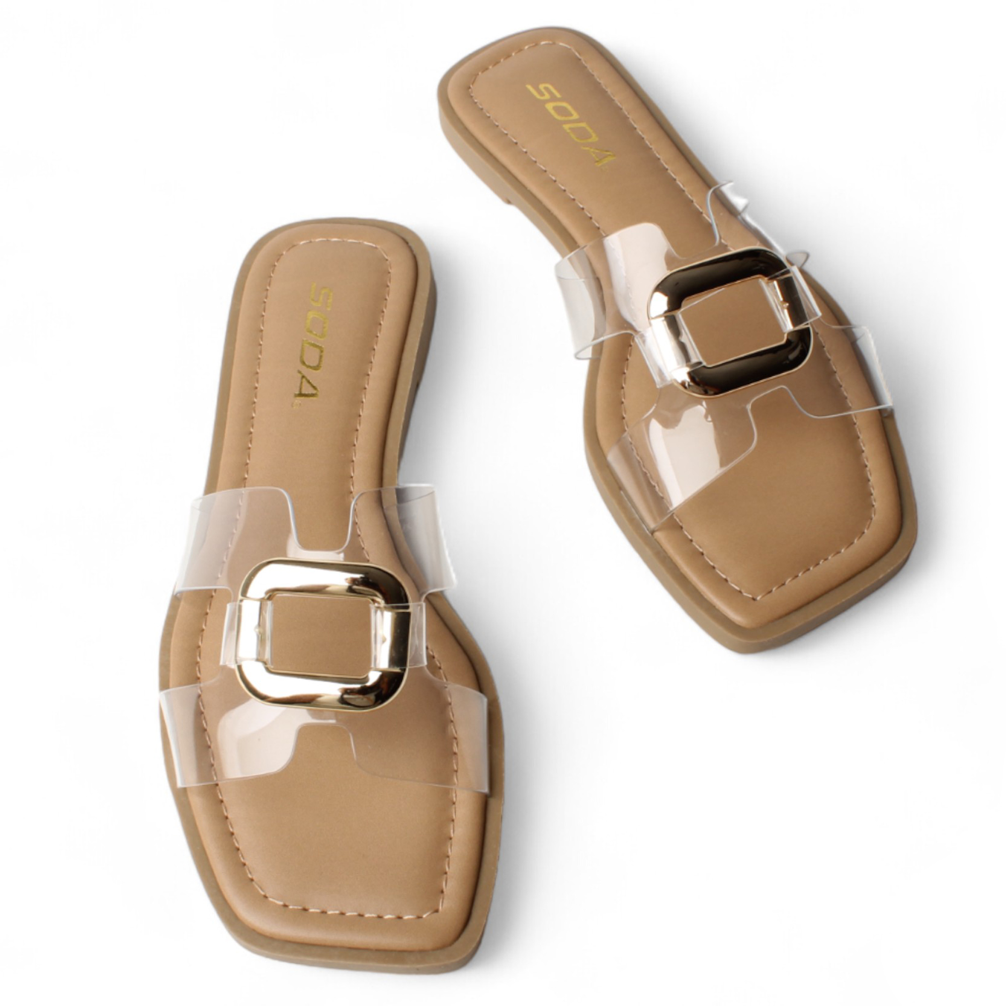 Feng Clear Flat Sandal