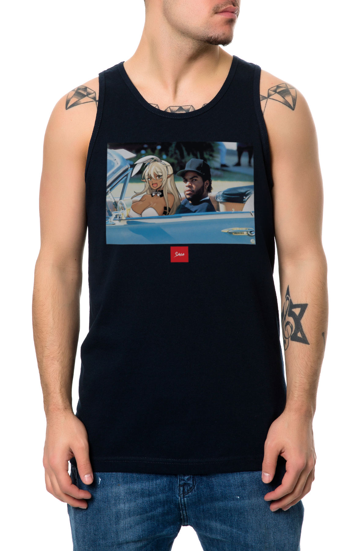 The Cold Kawaii Tank Top in Navy