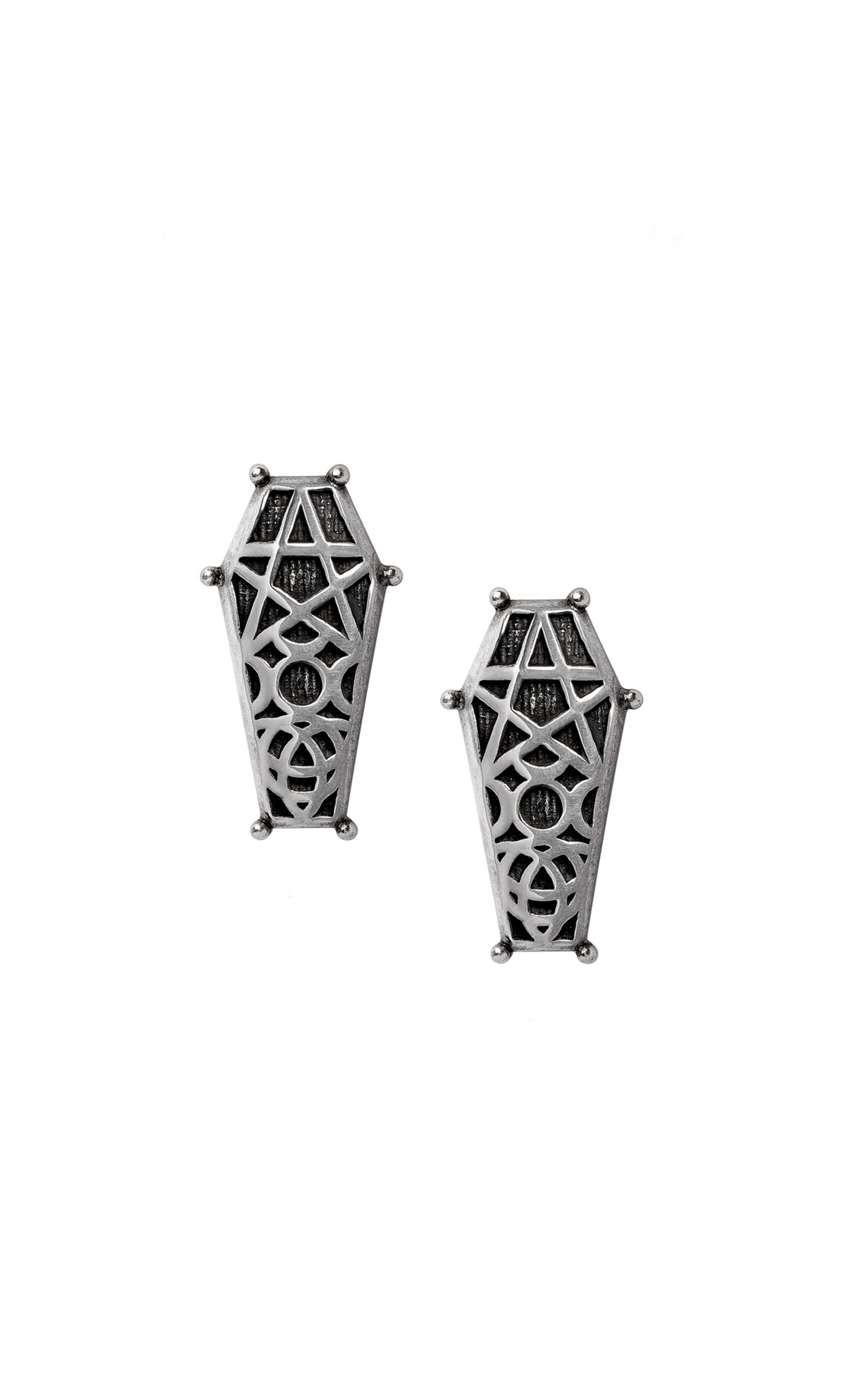 Hex Coffin Stud Earrings