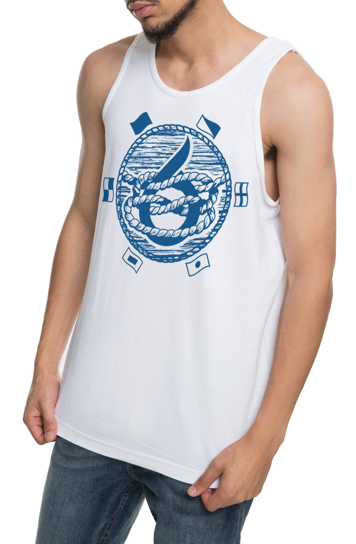 The Trading Mono Tank Top in White