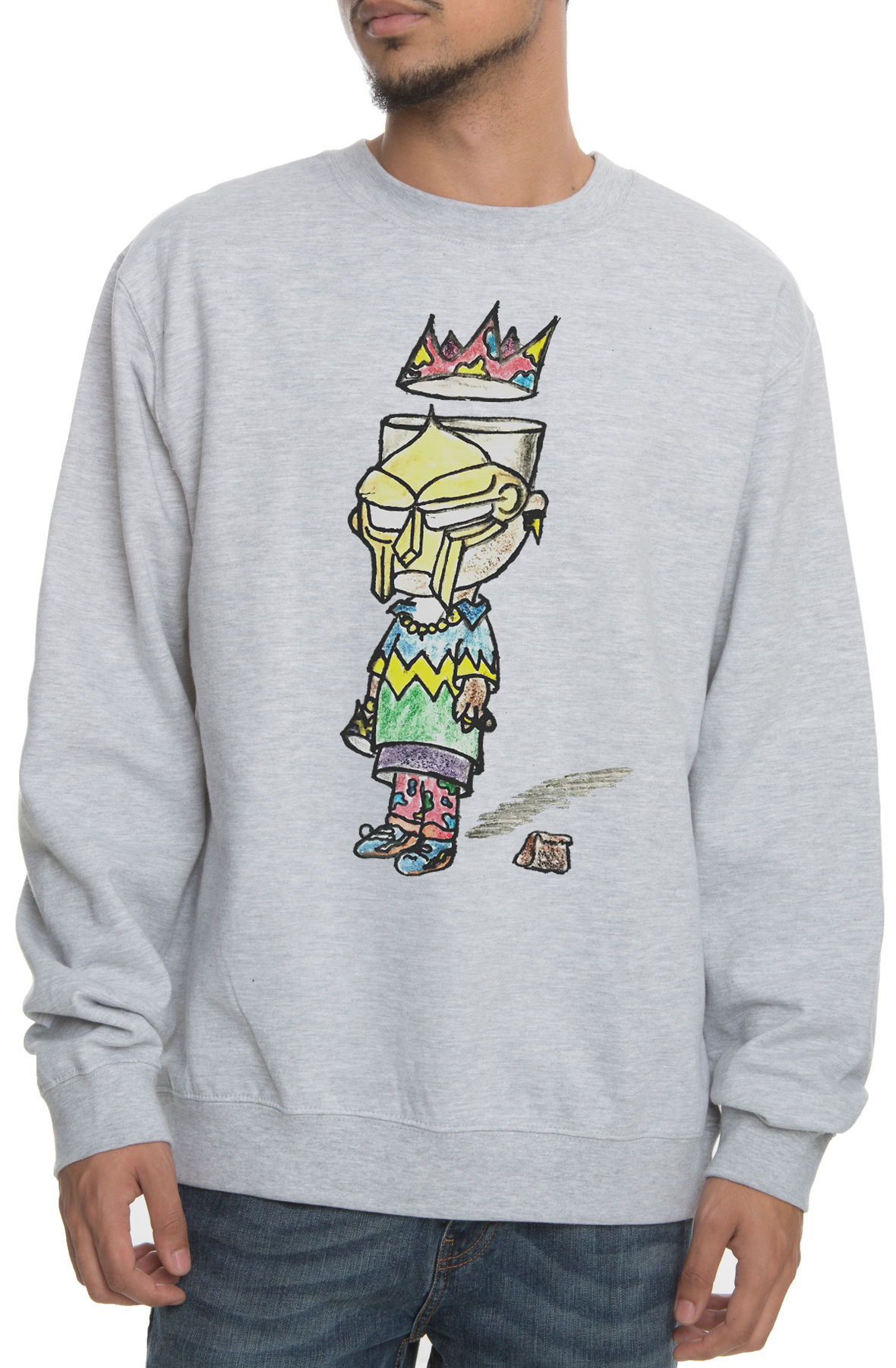 The Heroes Never Give Up Crewneck Sweatshirt in Heather Grey