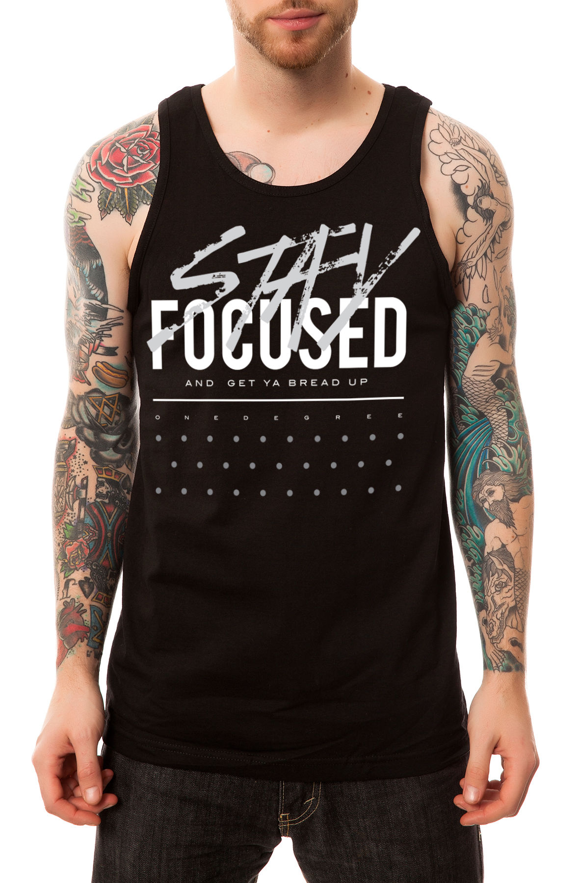 The Stay Focused Tank Top in Black