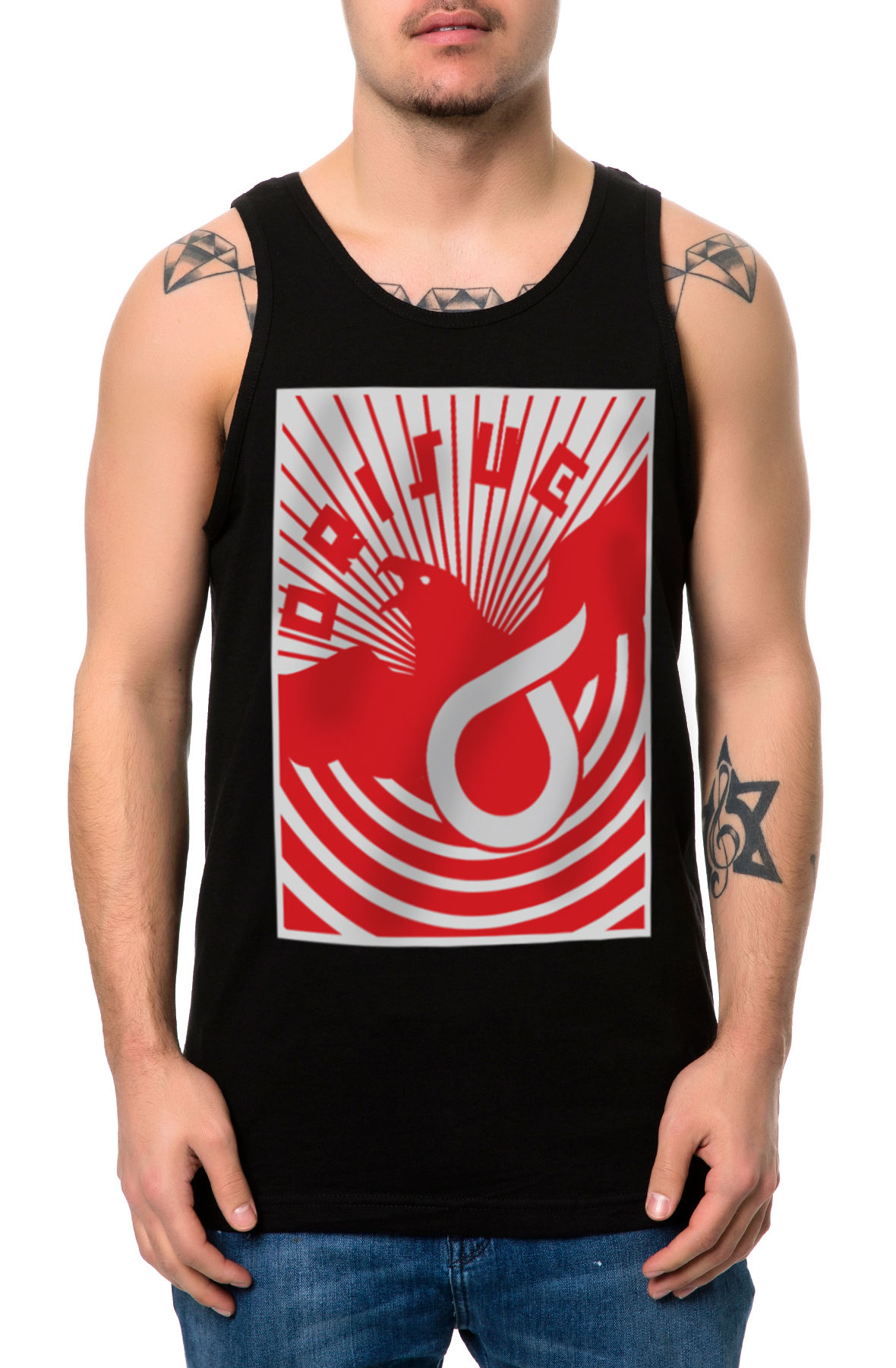 The Bird Poster Tank Top in Black