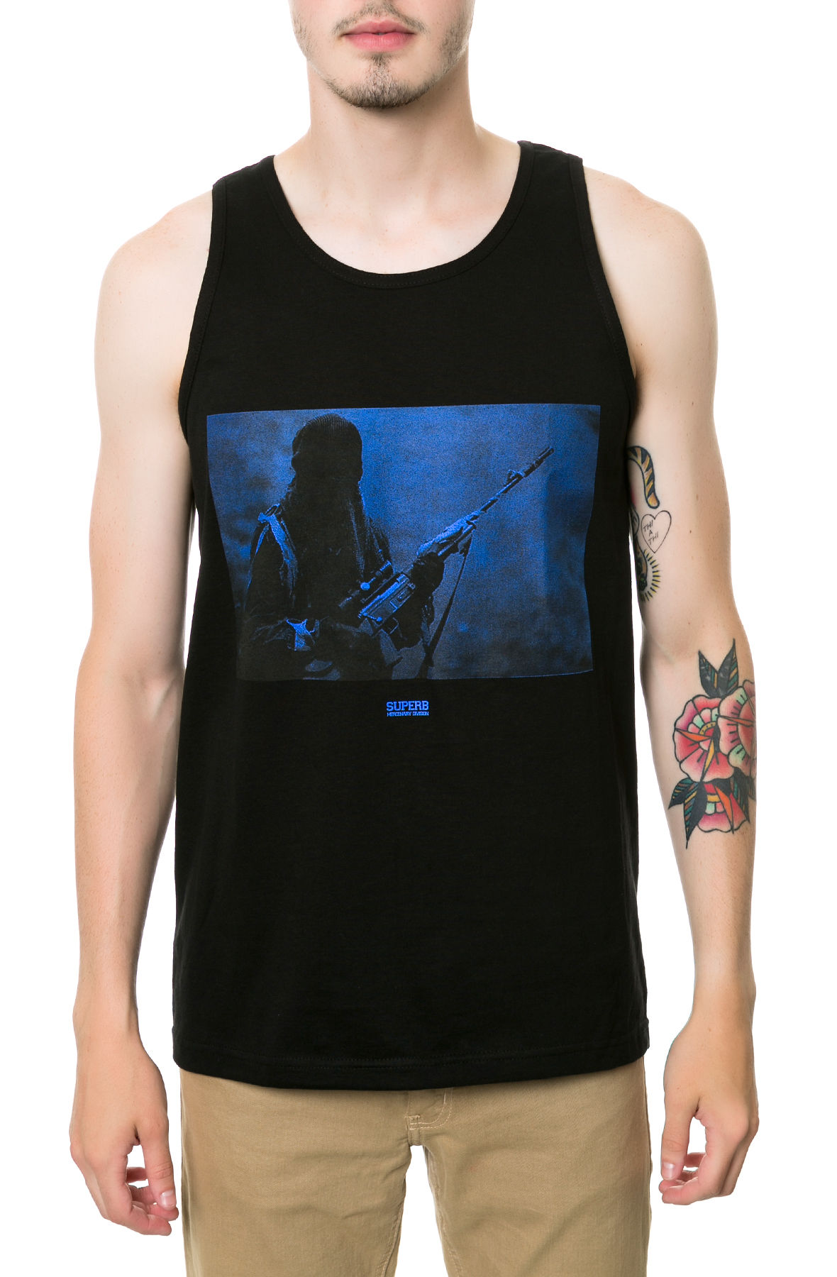 The Mercenary Tank Top in Black