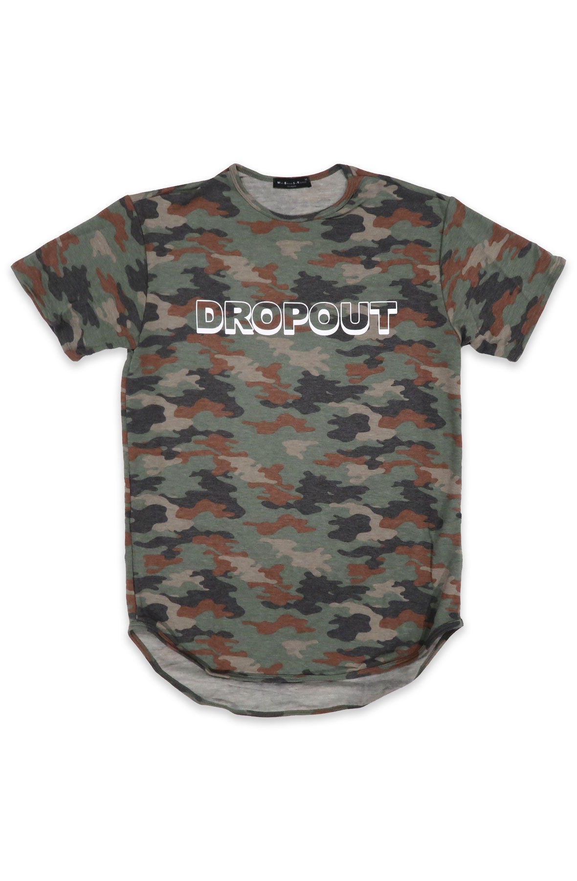 Dropout Scoop Tee in Camo