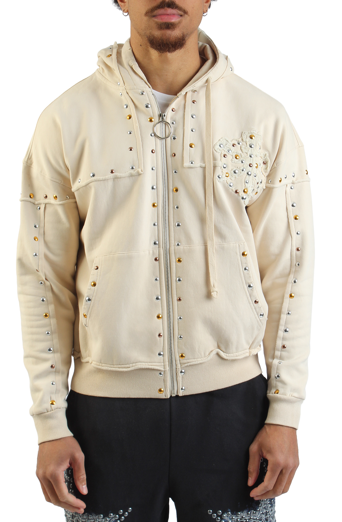 Studded Metal Oversized Hoodie