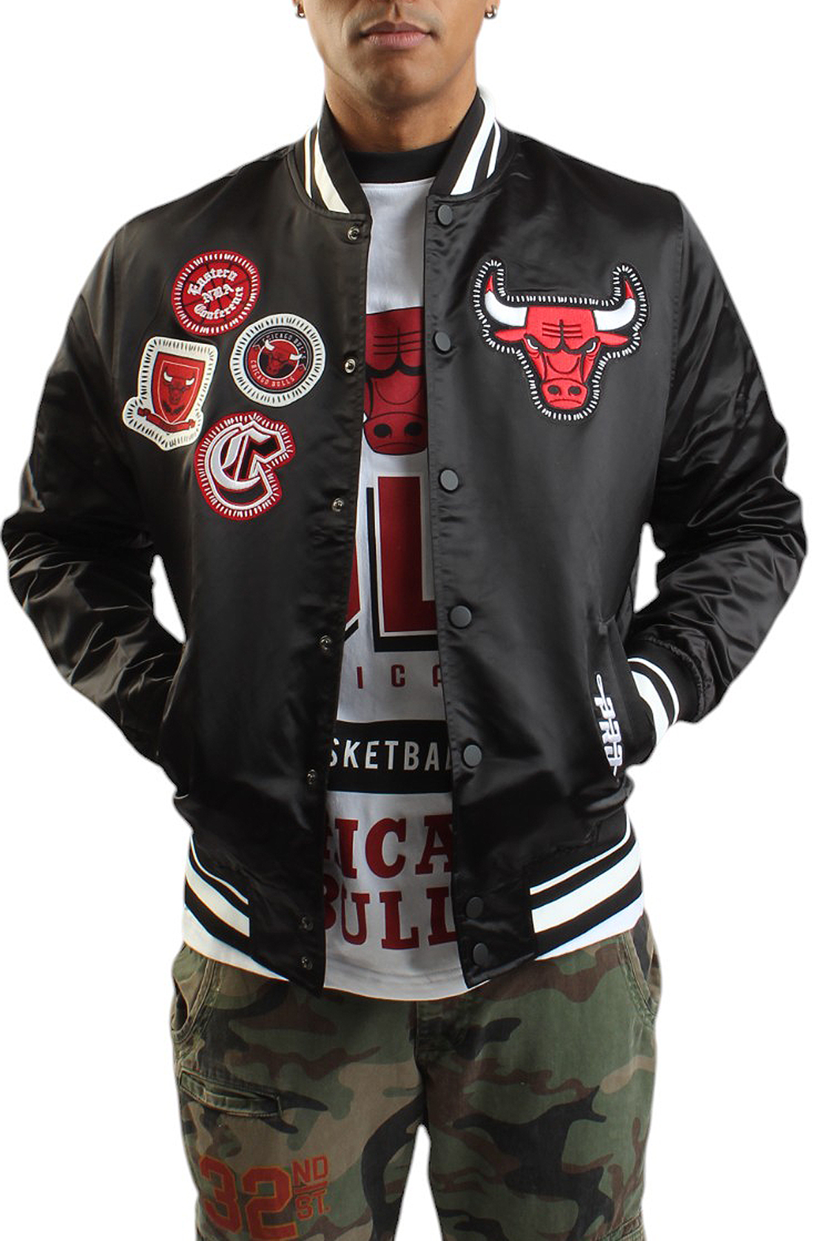 NBA Chicago Bulls Pick Stitch Satin Jacket