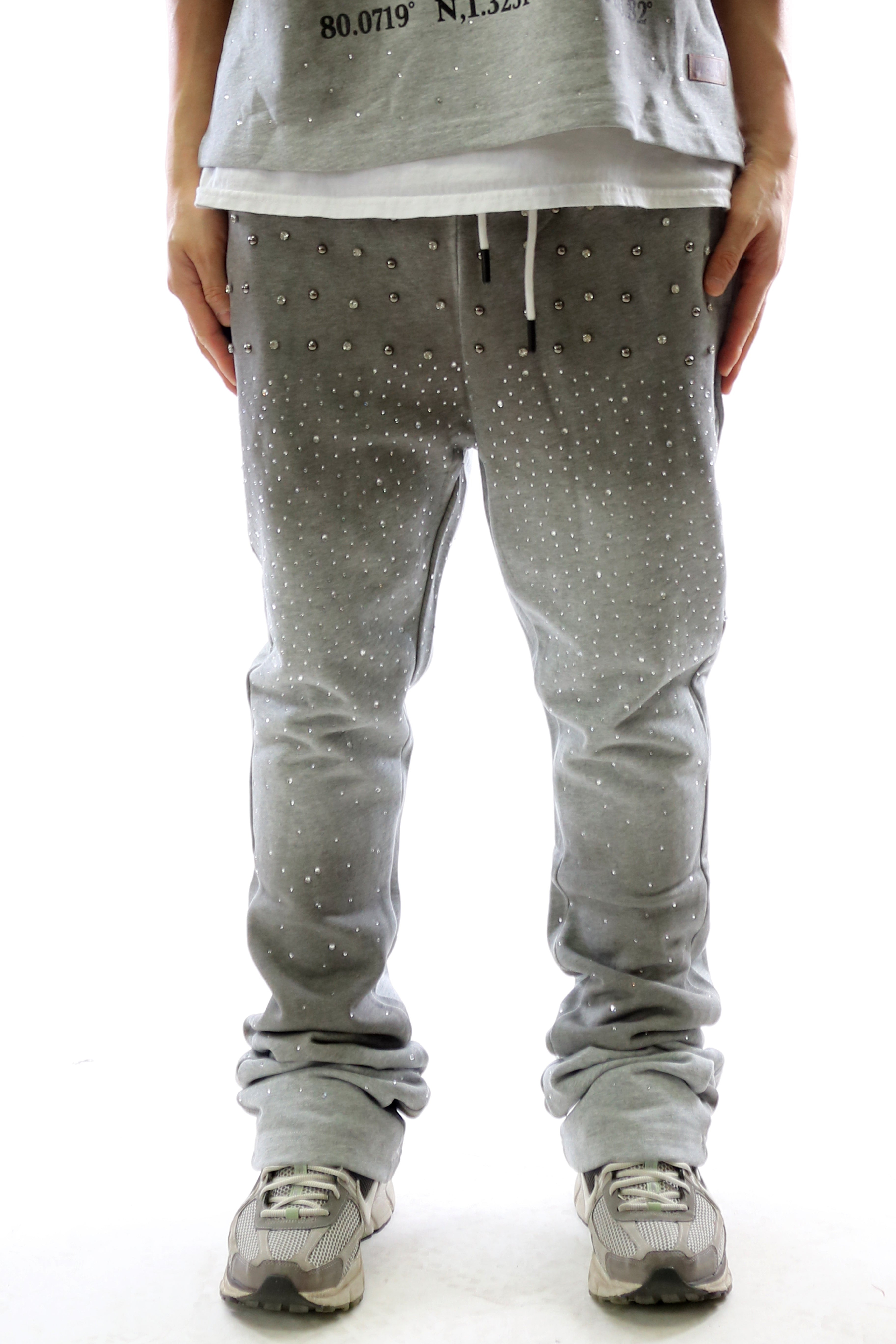 OBSIDIAN Washed French Terry Stacked Jogger Pants