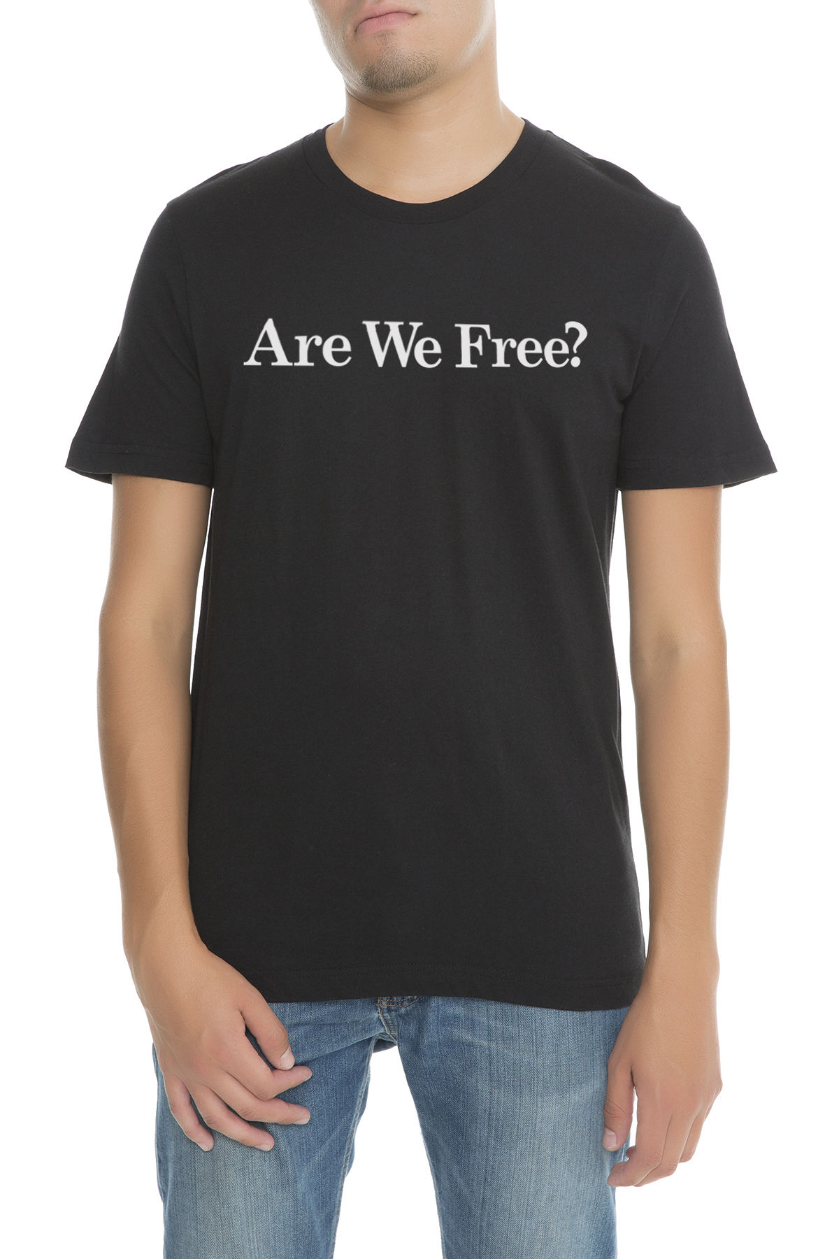 The Are We Free Tee in Black