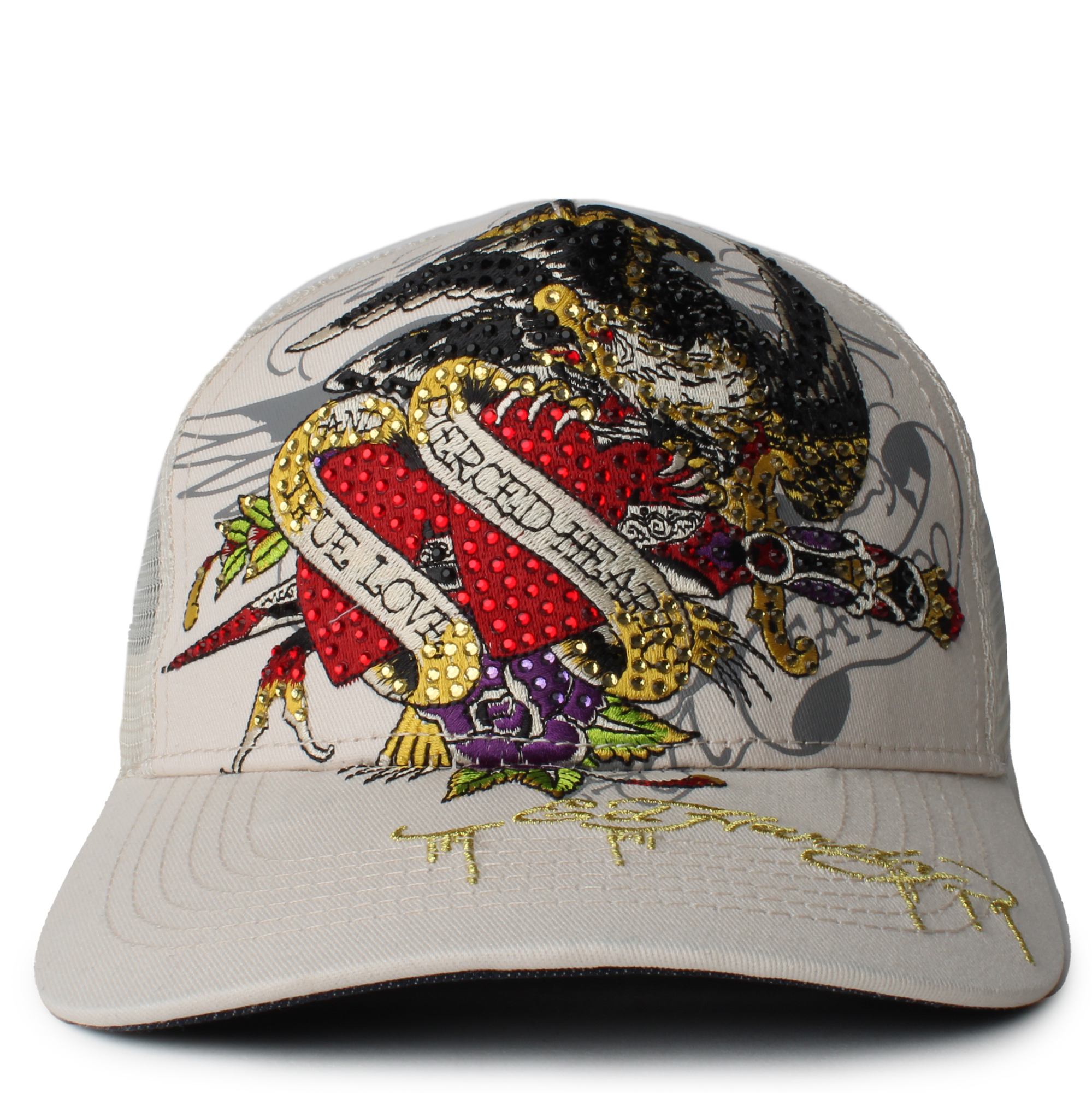 Pierced Eagle Rhinestone Trucker Hat