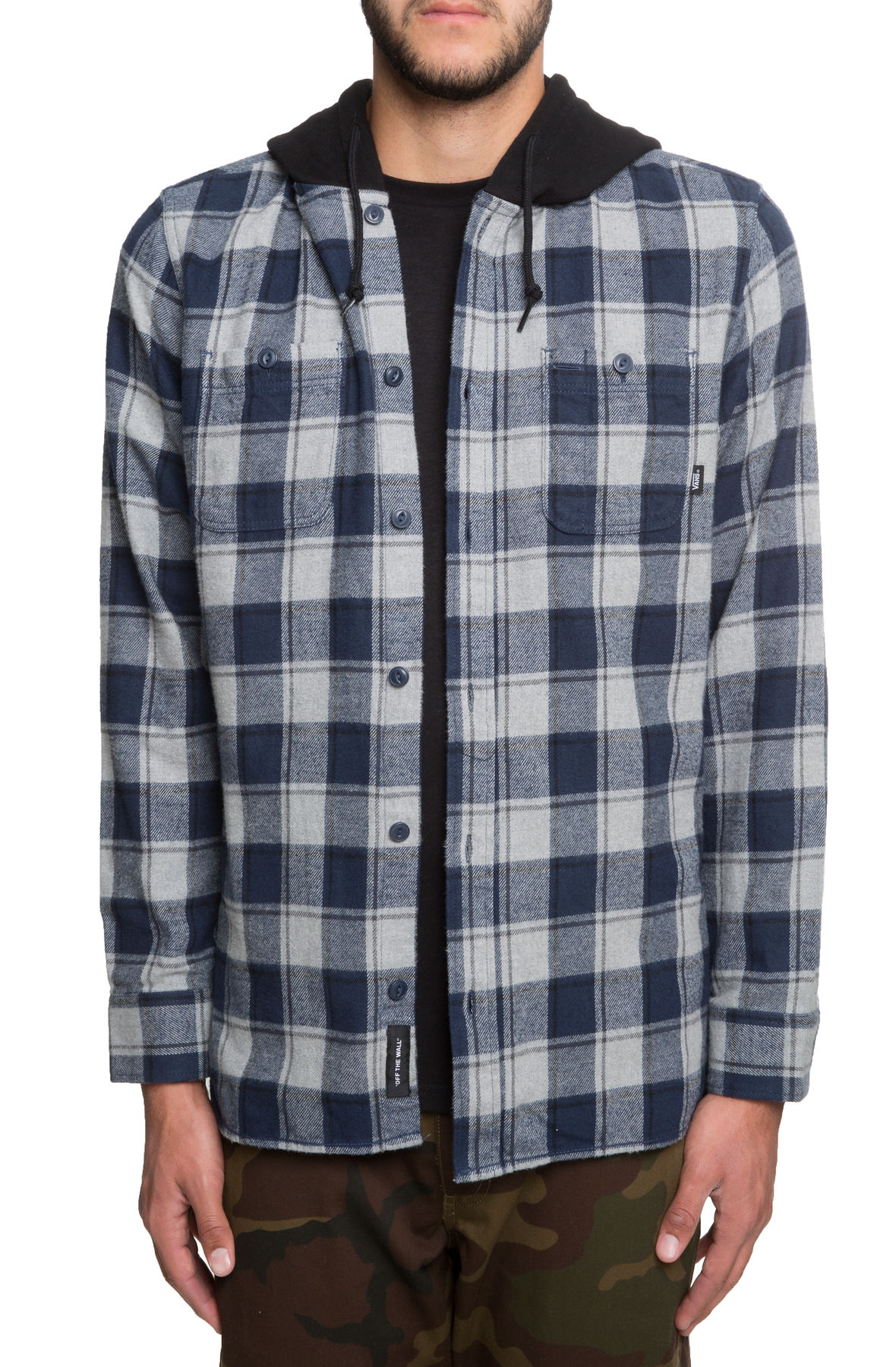 vans lopes hooded flannel