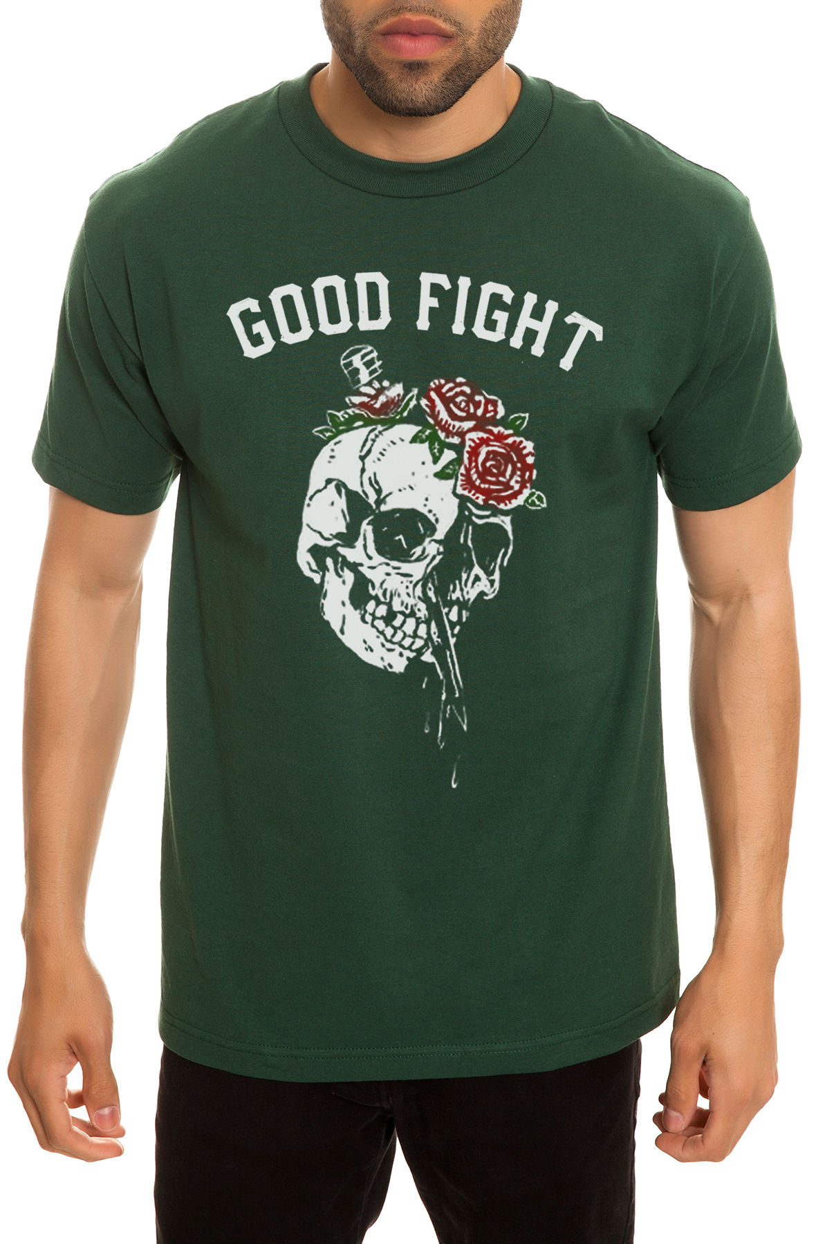 The Rose Crown Tee in Forest Green