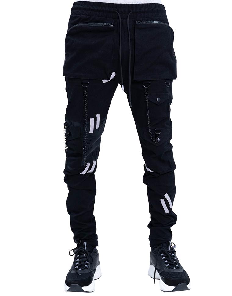 Buy Womens Black Cargo Pants Streetwear Punk Style With Chains and Online  in India  Etsy