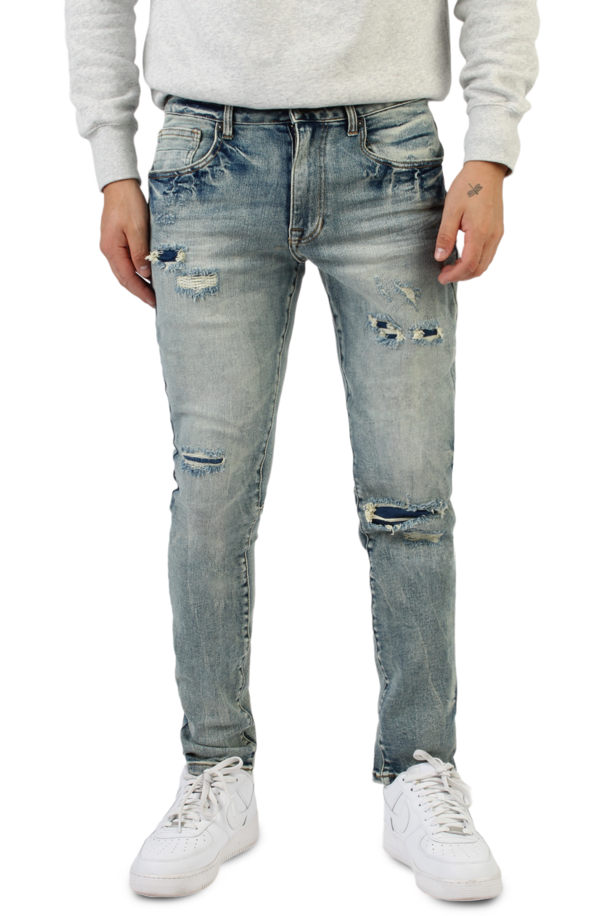 SMOKE RISE Florenzi Ripped Vintage Jeans JP-23502SK-FLO - Karmaloop