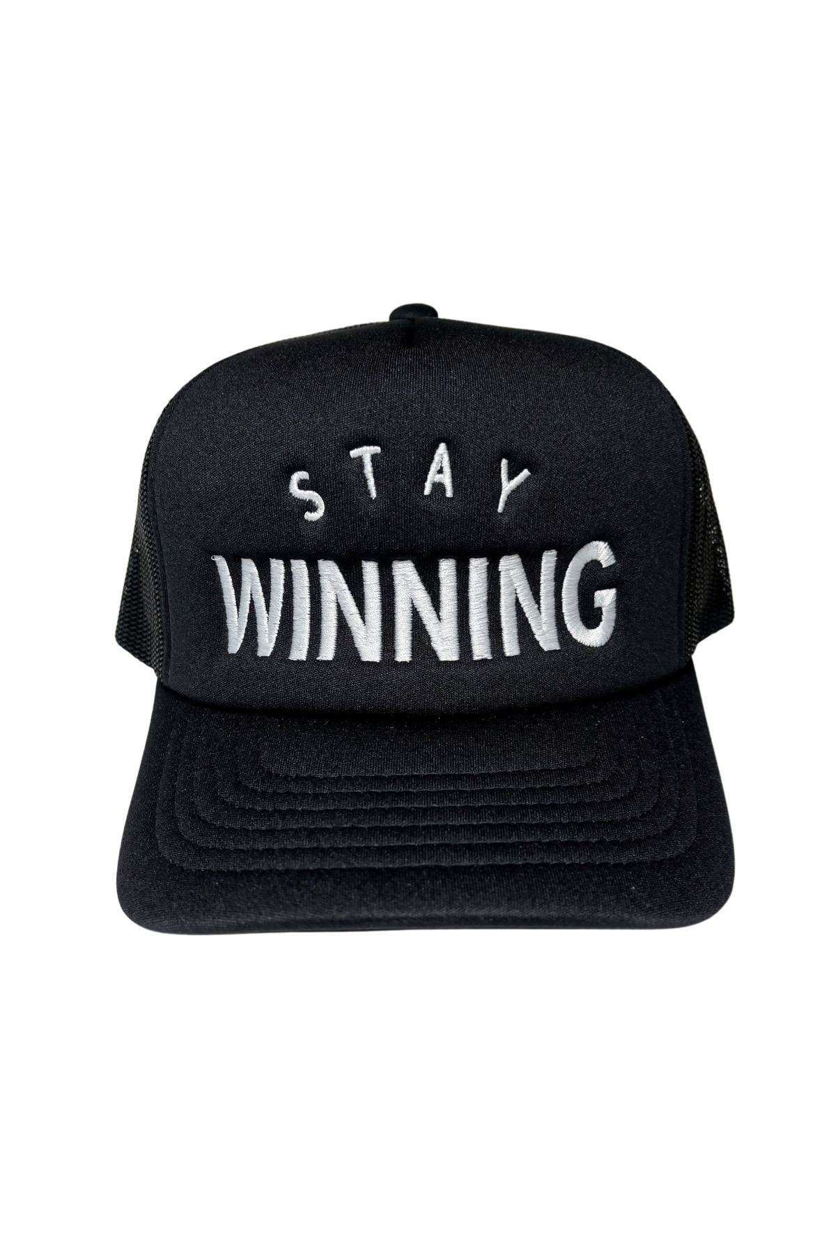 Stay Winning Black Trucker Hat