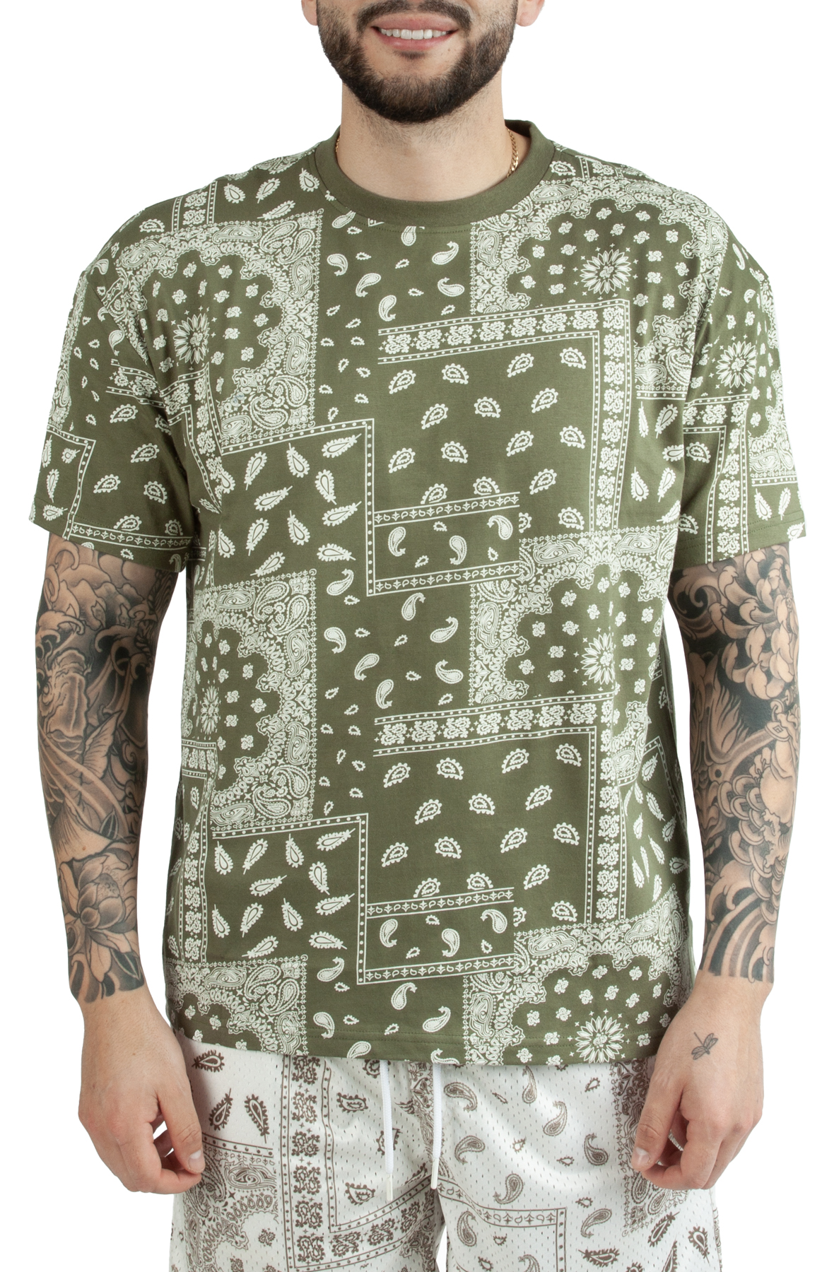 Drop Shoulder Paisley Tee