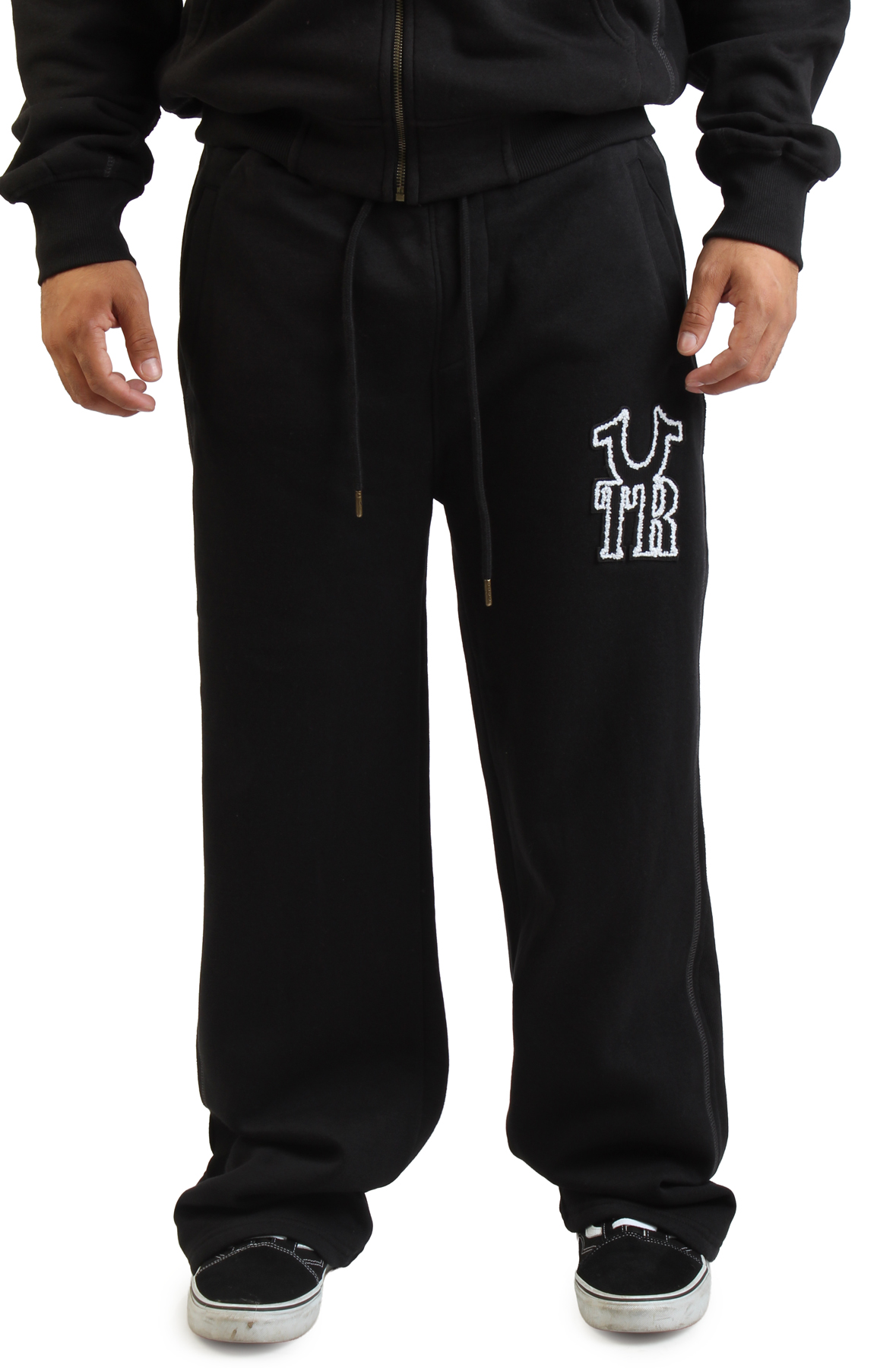 Ribbed Stitch Logo Baggy Sweatpant