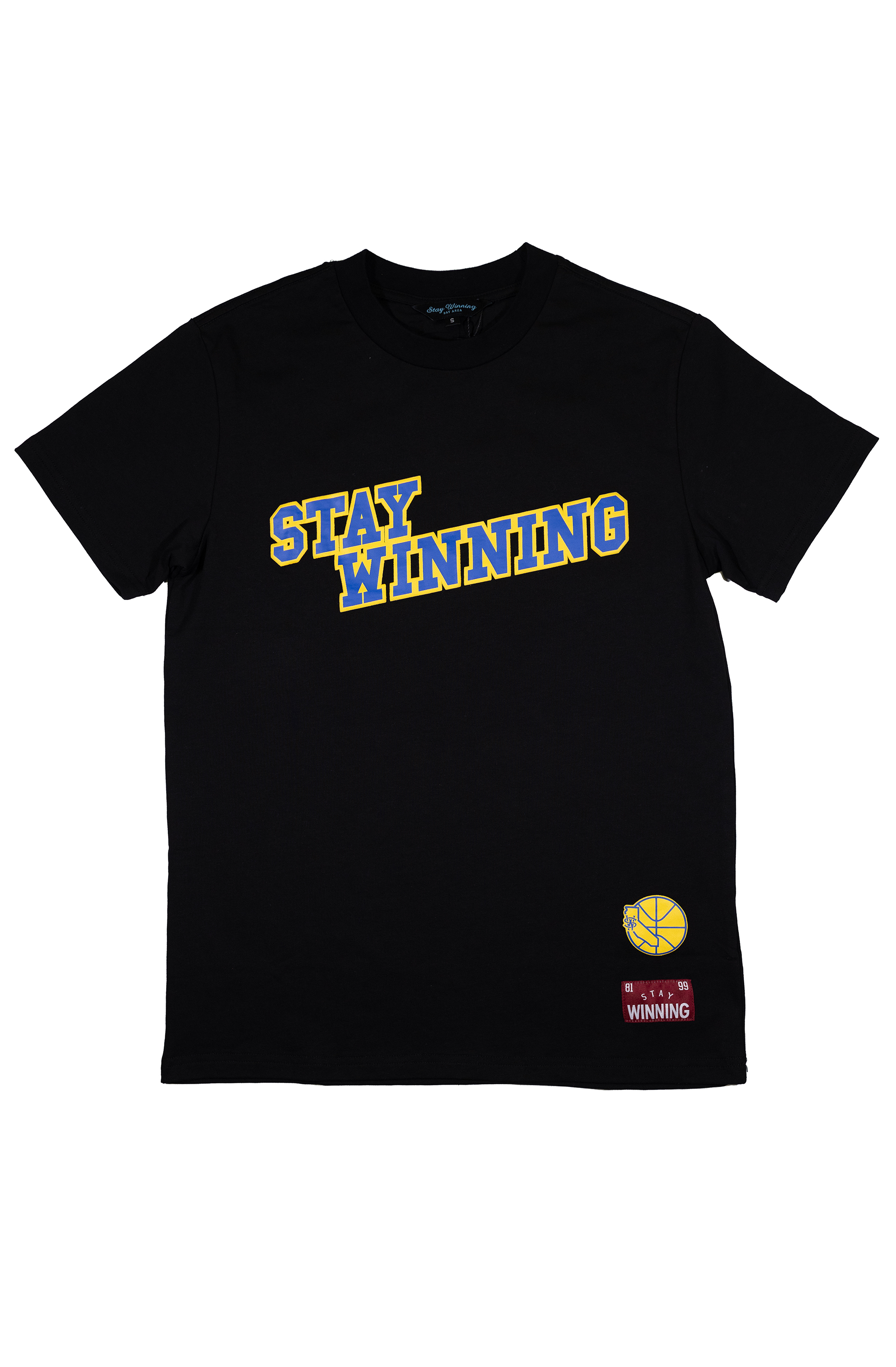 Stay Winning Golden State Retro Black Tee