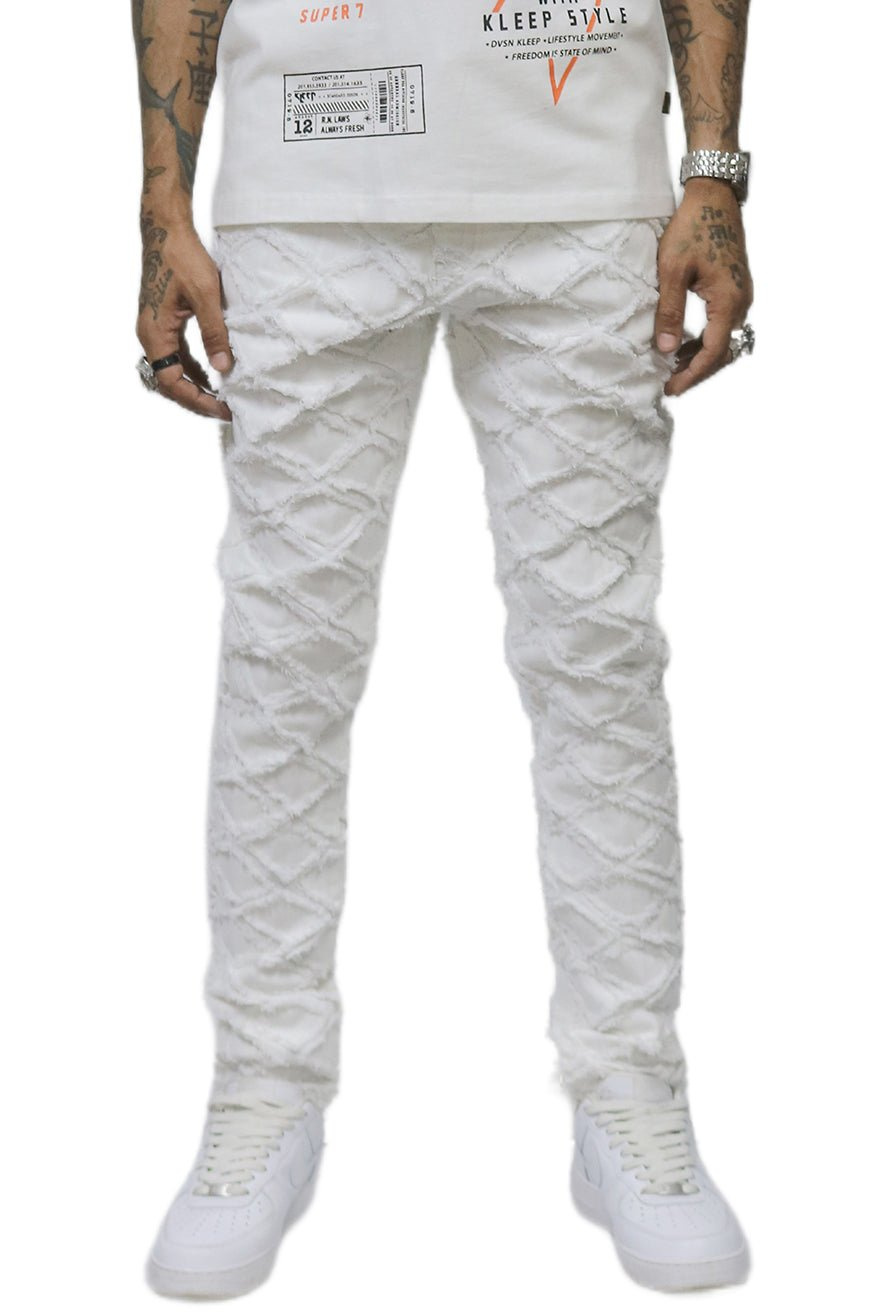 HART Men's premium rip&repair slim fit quilted denim pants