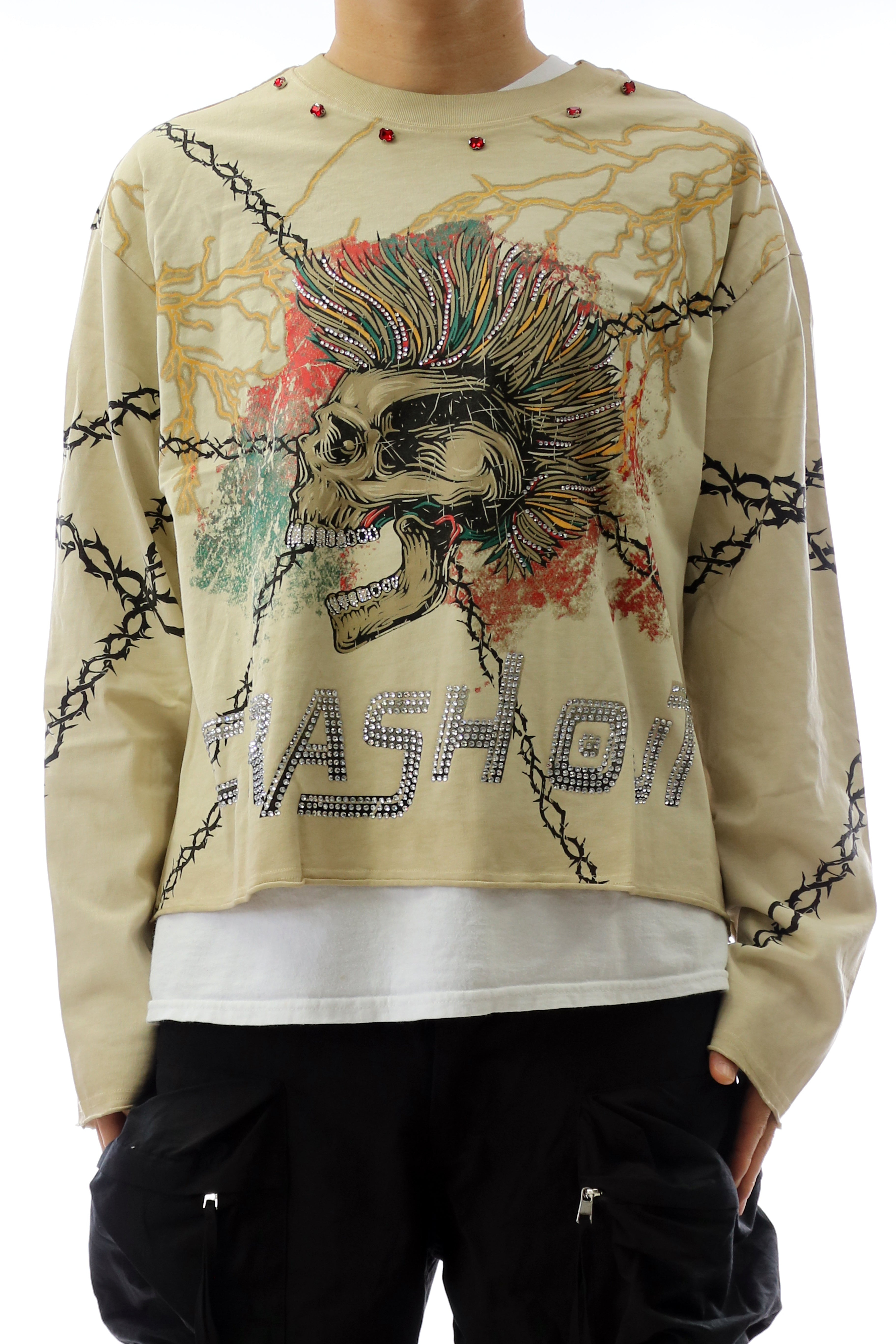 TACORI S/N Jersey Long Sleeve Crop Top Tee