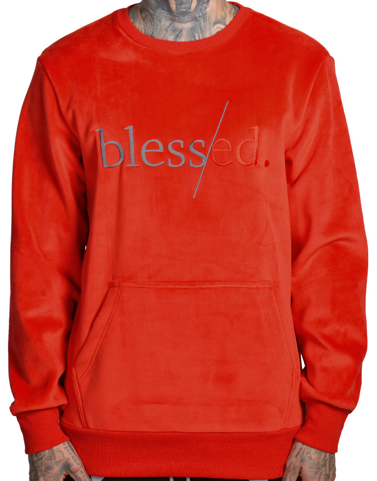 Blessed Velour Crewneck Sweater