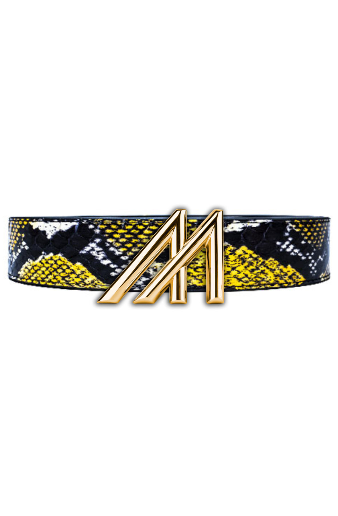 Mint Yellow Tricolor 2 King Cobra Belt - Gold M