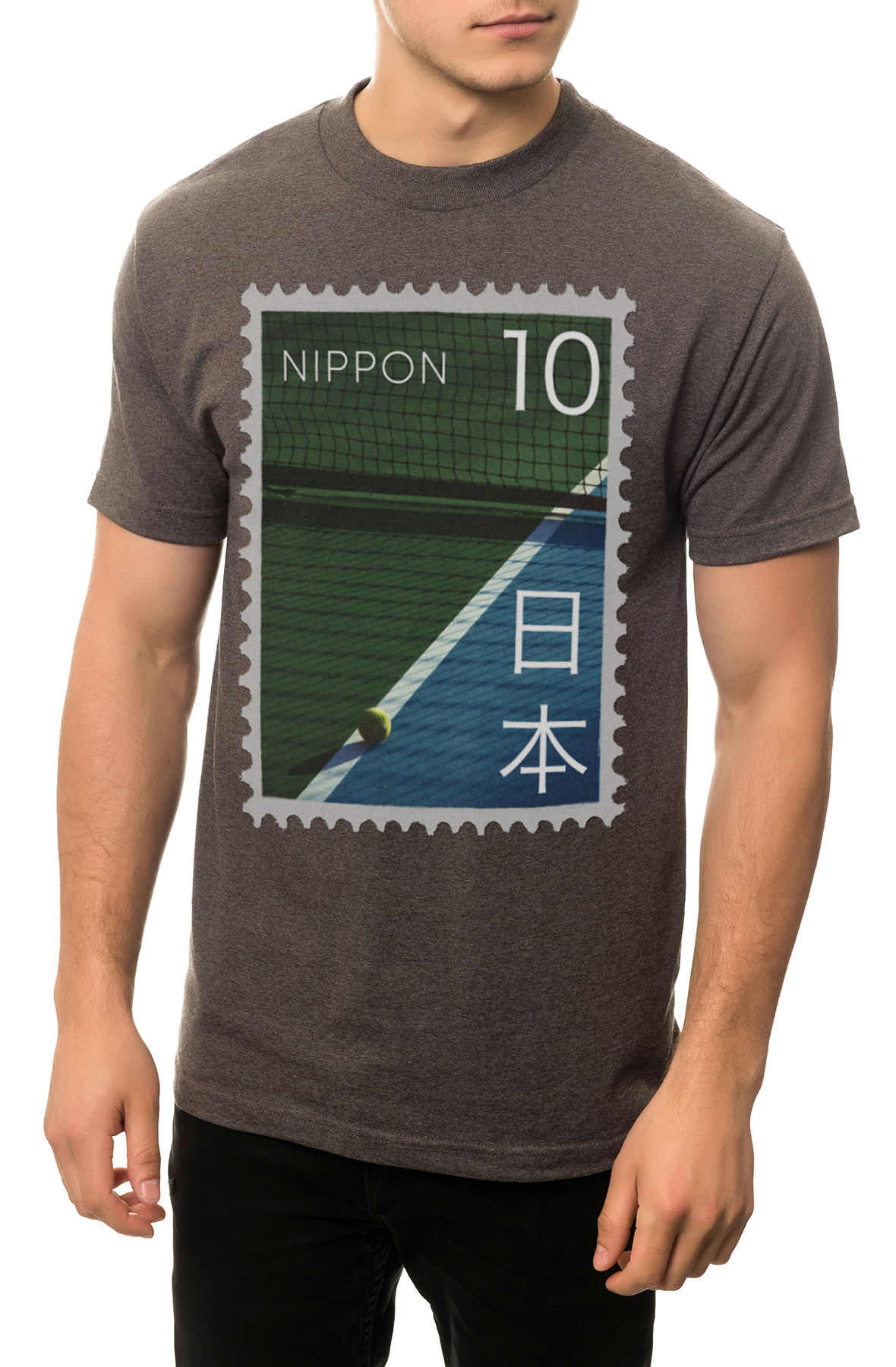 The Nippon 10 Tee in Charcoal Heather