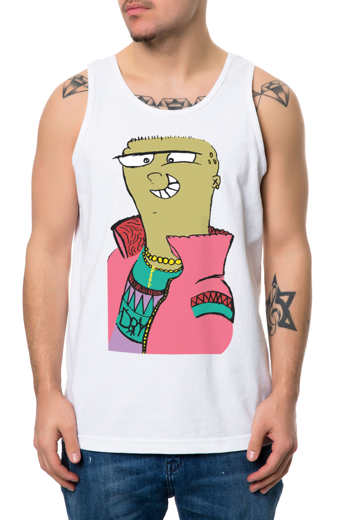 The Lumphead Tank Top in White