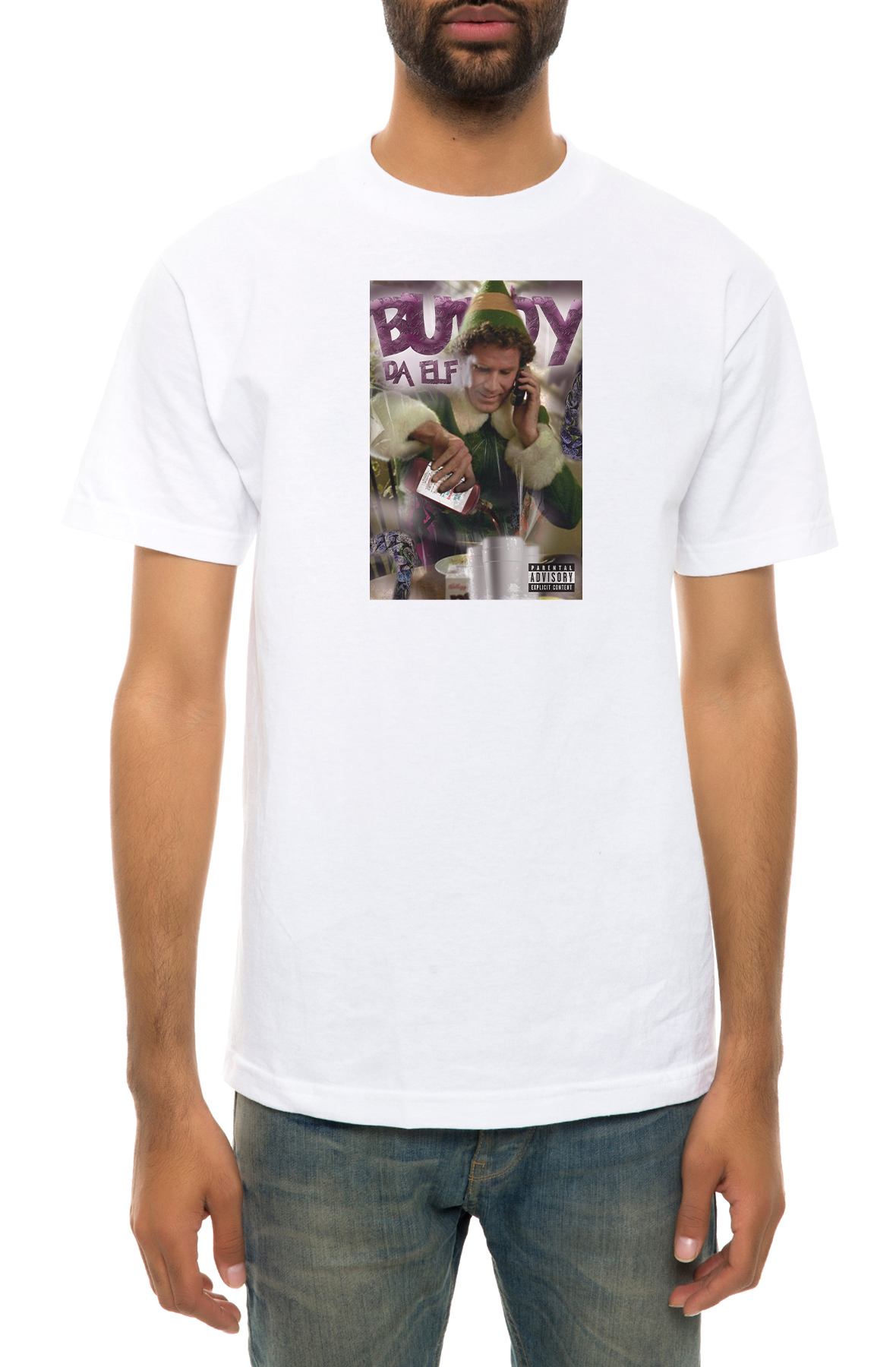 The Buddy Da Elf Tee in white