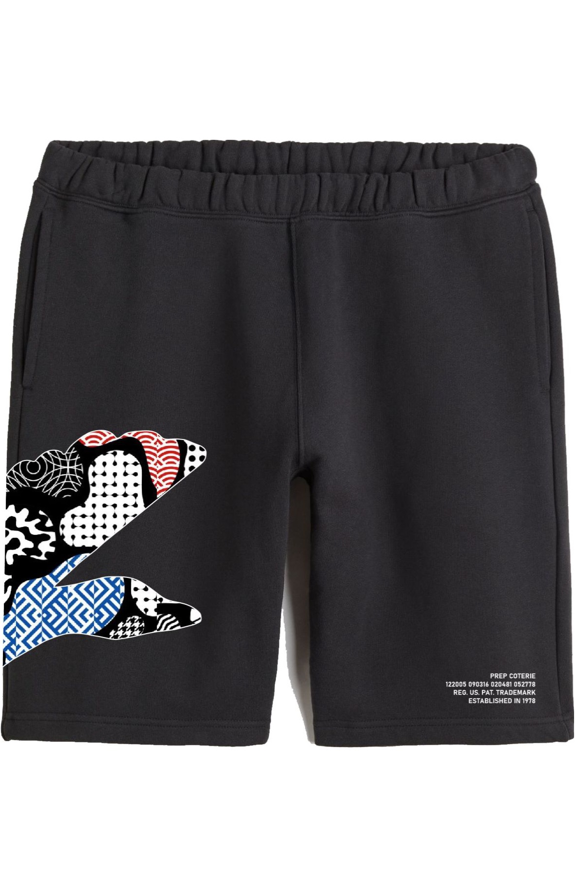 Abstract Patchwork Logo Sweat Shorts