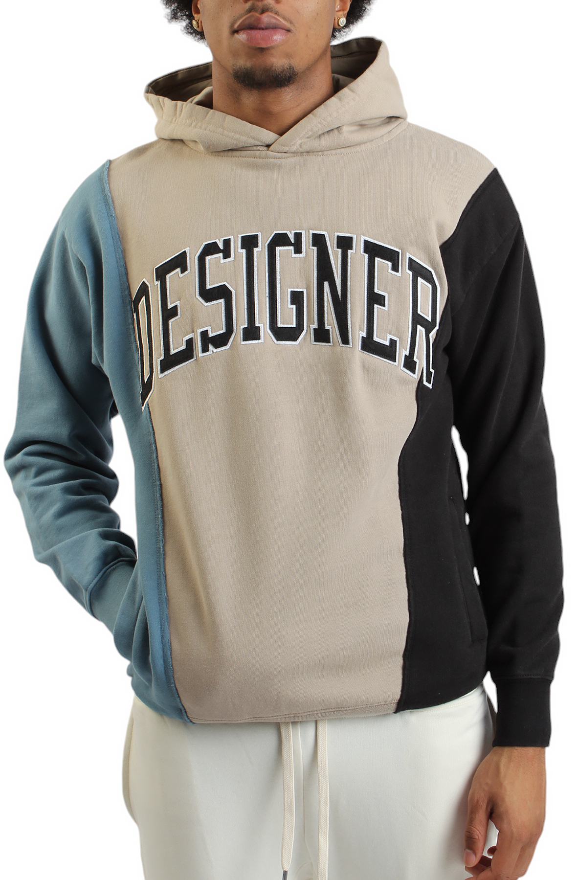 Designer Panel Cut Block Hoodie